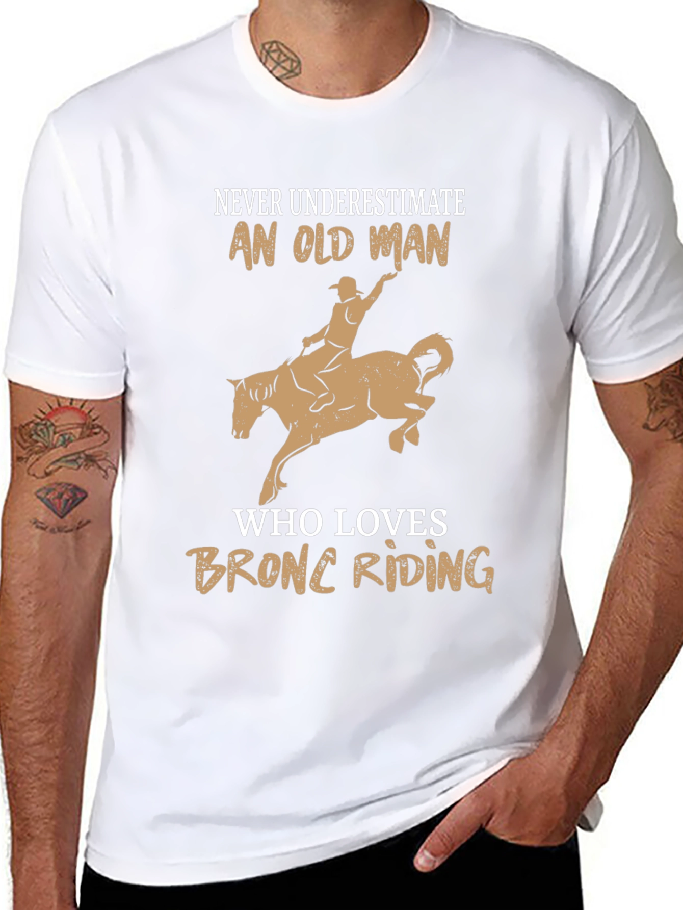 Old Man Bronc Riding T-Shirt