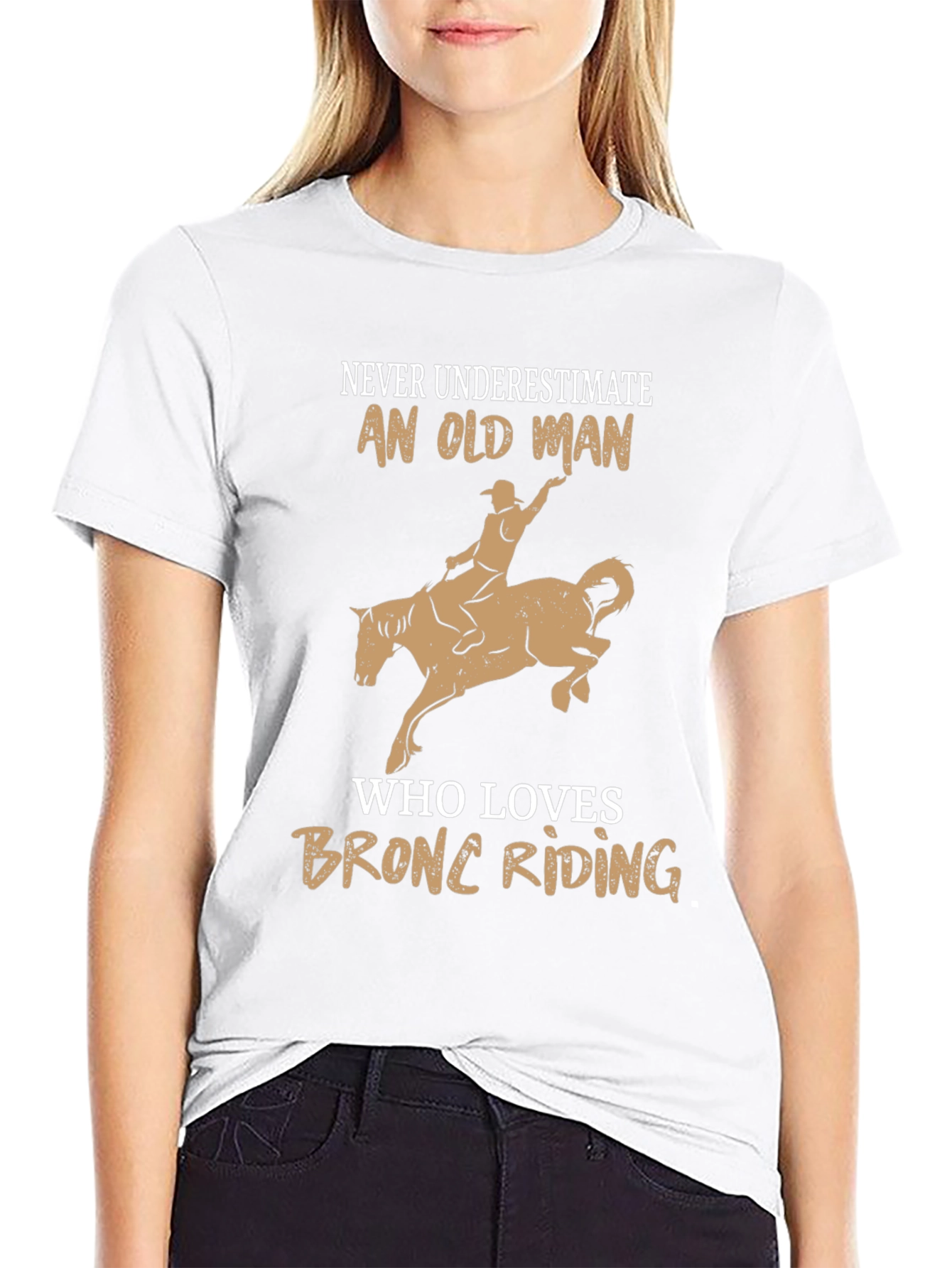 Old Man Bronc Riding T-Shirt