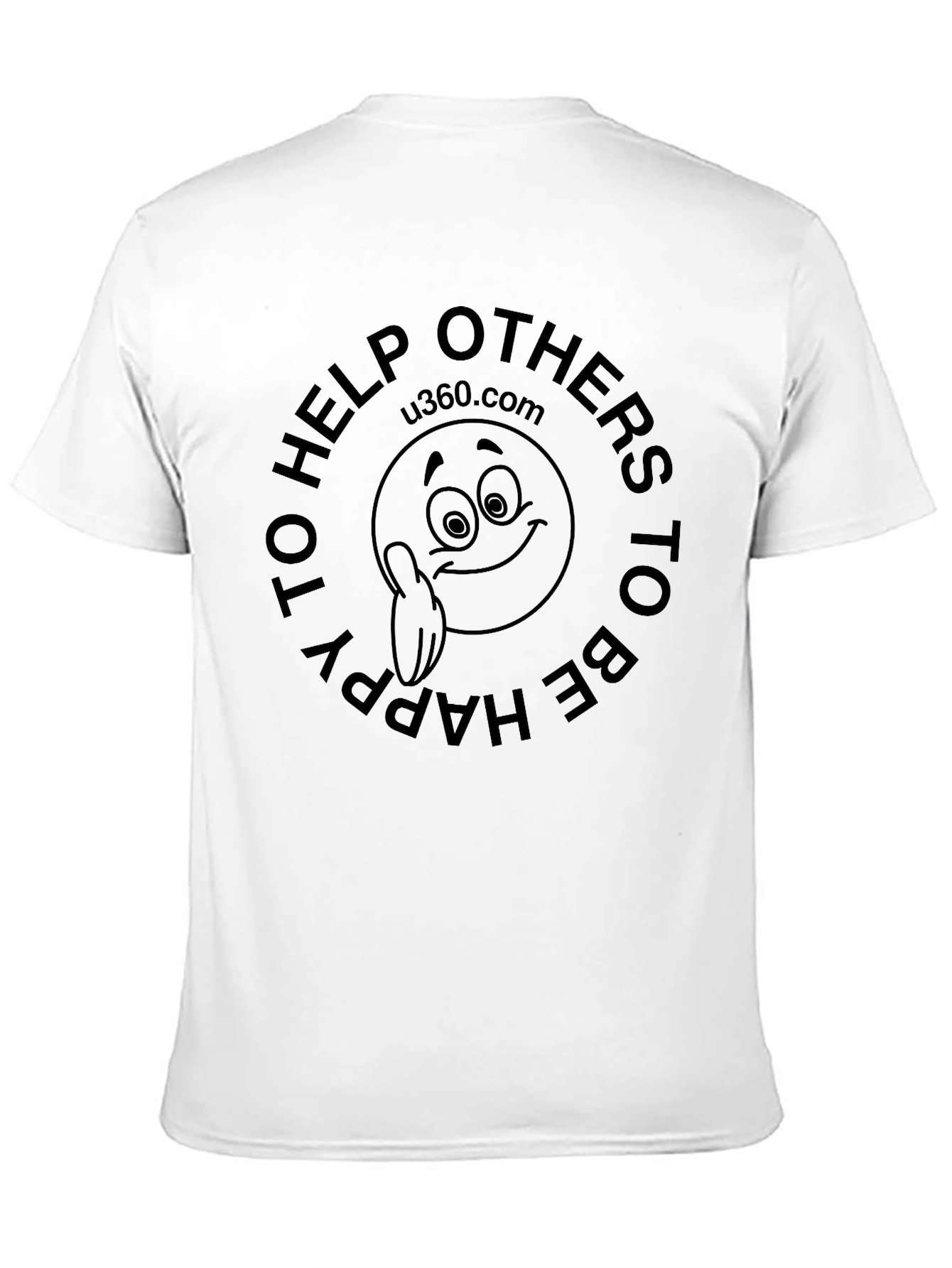 Help Others To Be Happy Black Tee