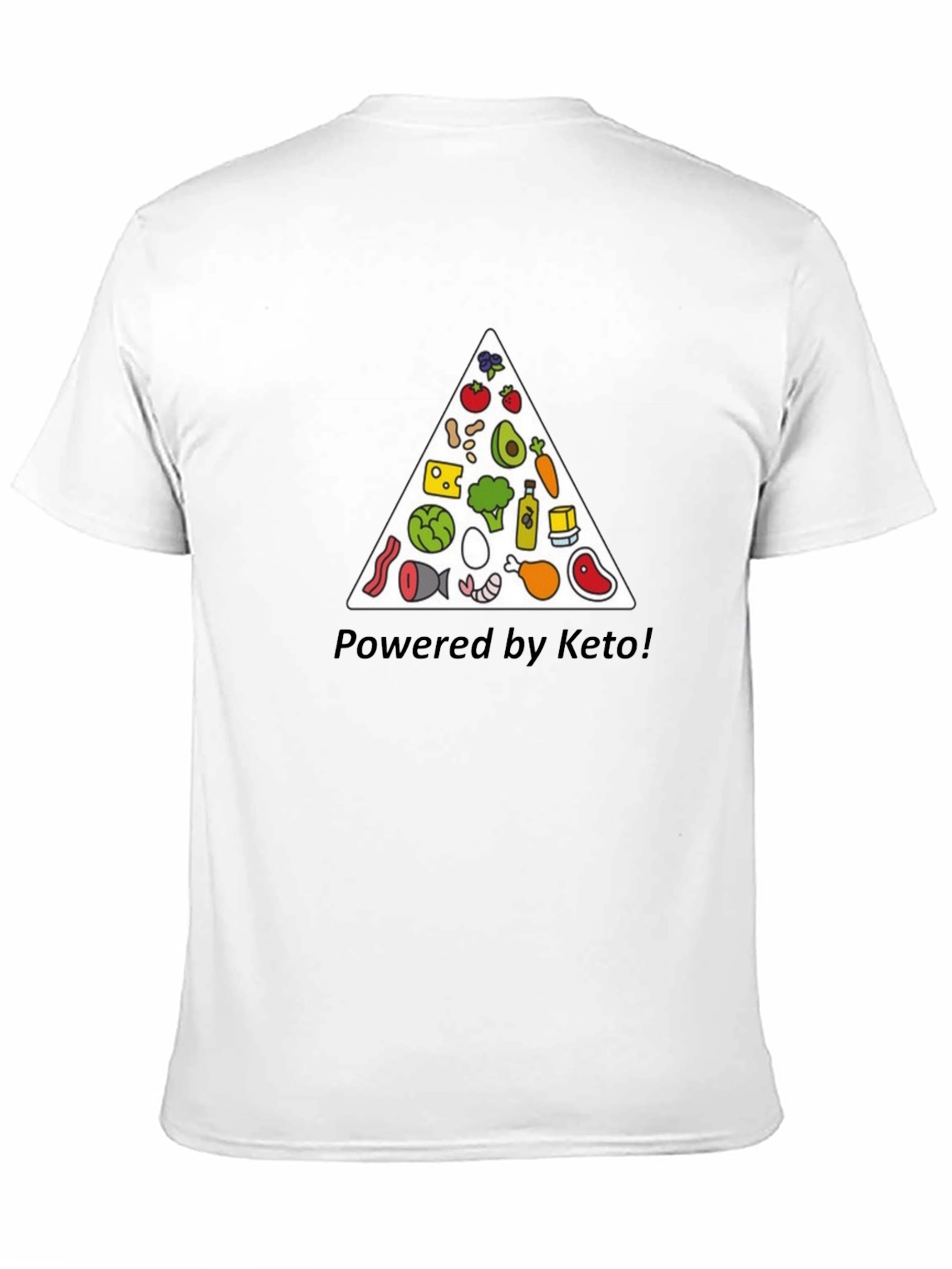 Powered by Keto T-Shirt - Diet Graphic Tee