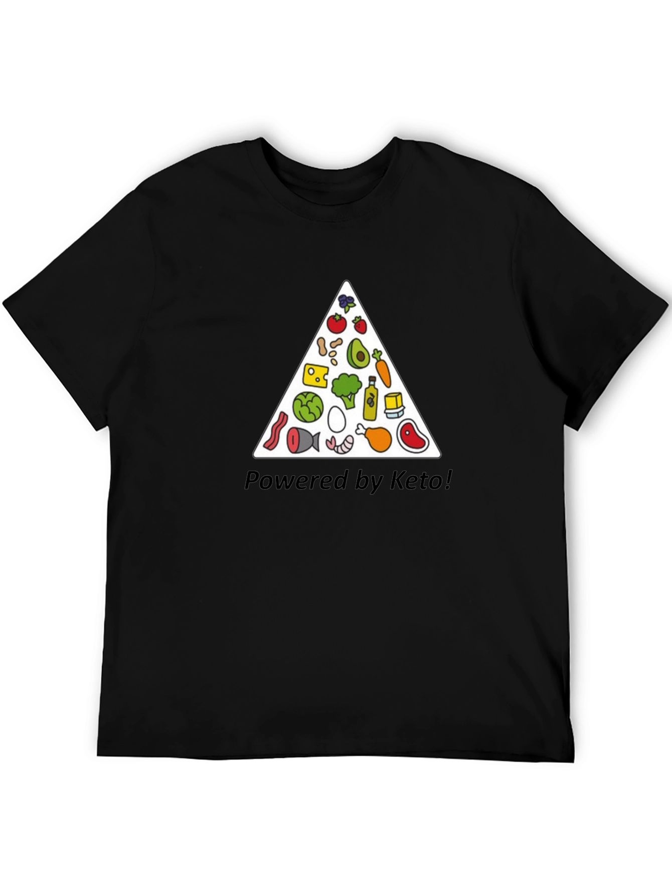 Powered by Keto T-Shirt - Diet Graphic Tee