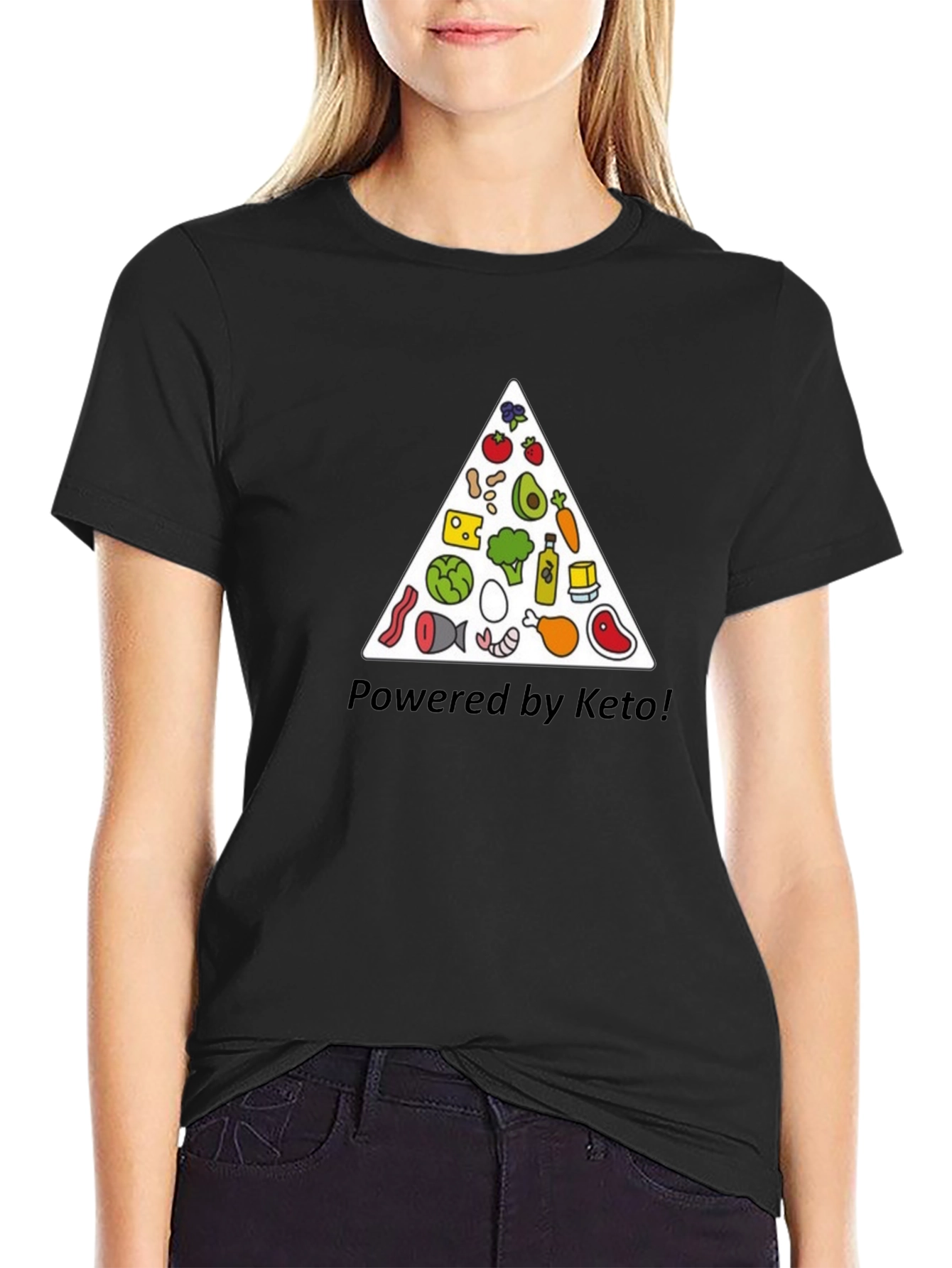 Powered by Keto T-Shirt - Diet Graphic Tee