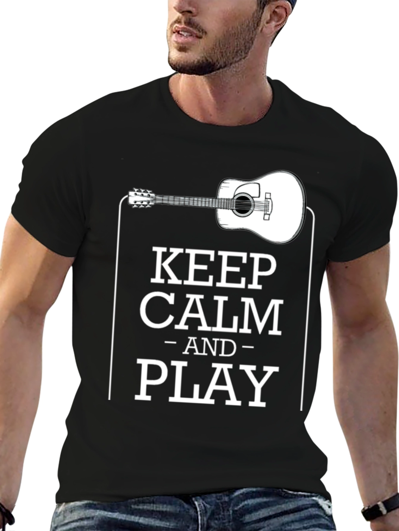 Keep Calm and Play Guitar T-Shirt - Musician Tee