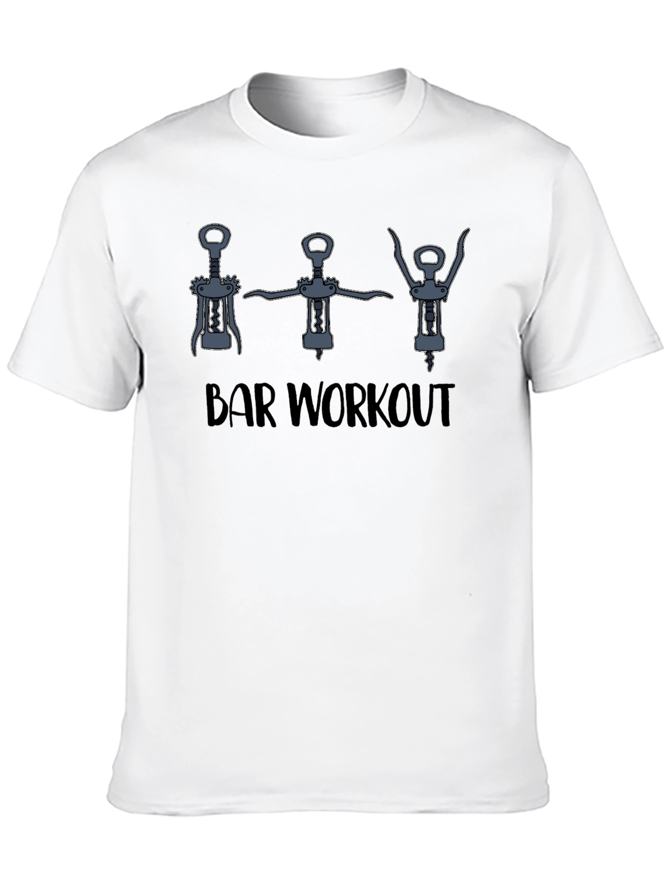 Bar Workout Graphic Tee - Black Cotton
