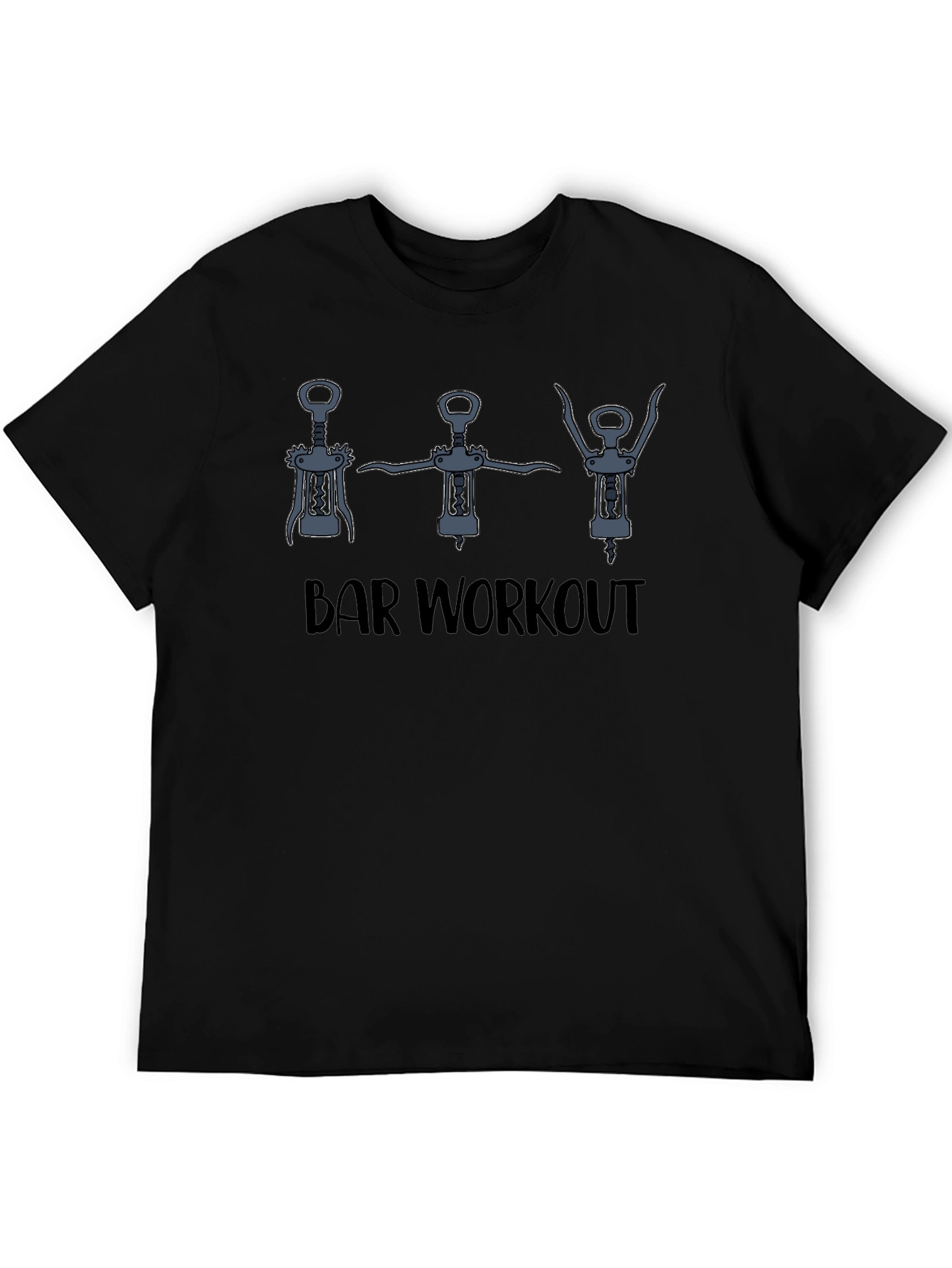 Bar Workout Graphic Tee - Black Cotton