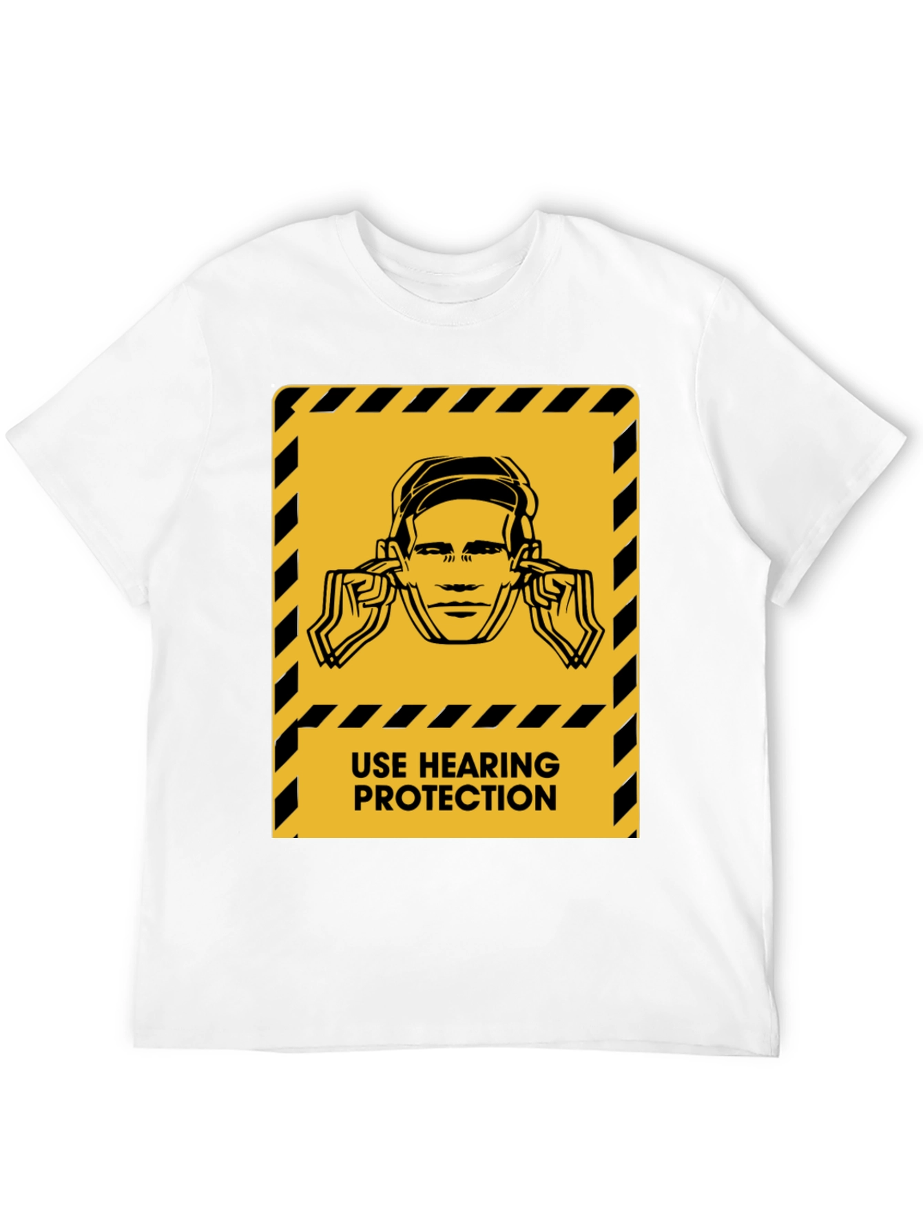 Hearing Protection Warning Black T-Shirt