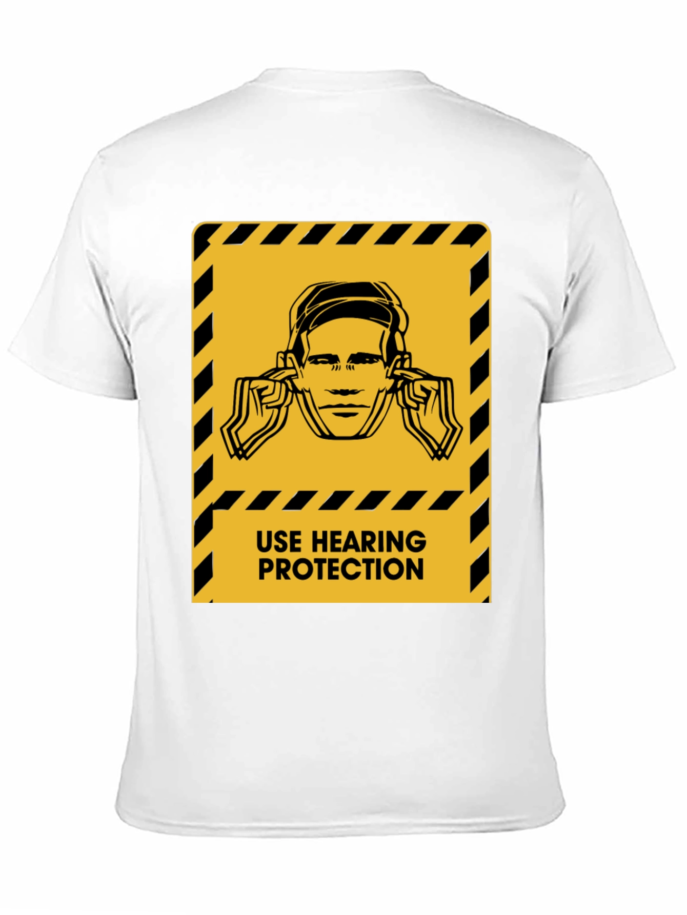 Hearing Protection Warning Black T-Shirt