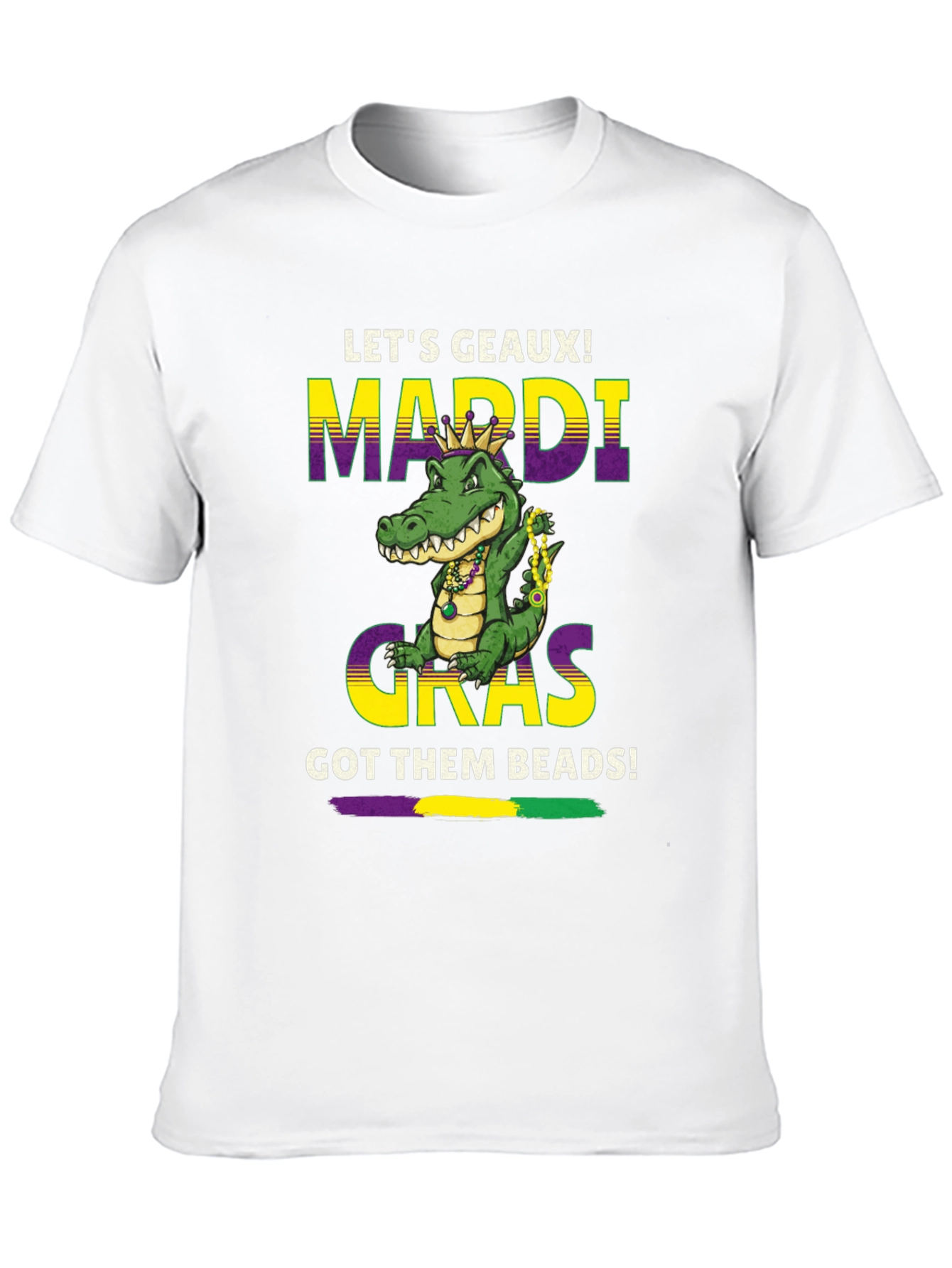Mardi Gras Alligator T-Shirt - Lets Geaux Beads!