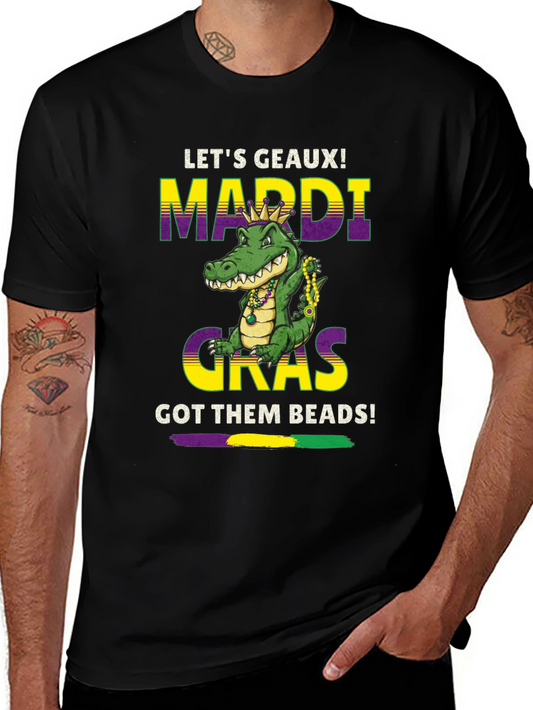 Mardi Gras Alligator T-Shirt - Lets Geaux Beads!