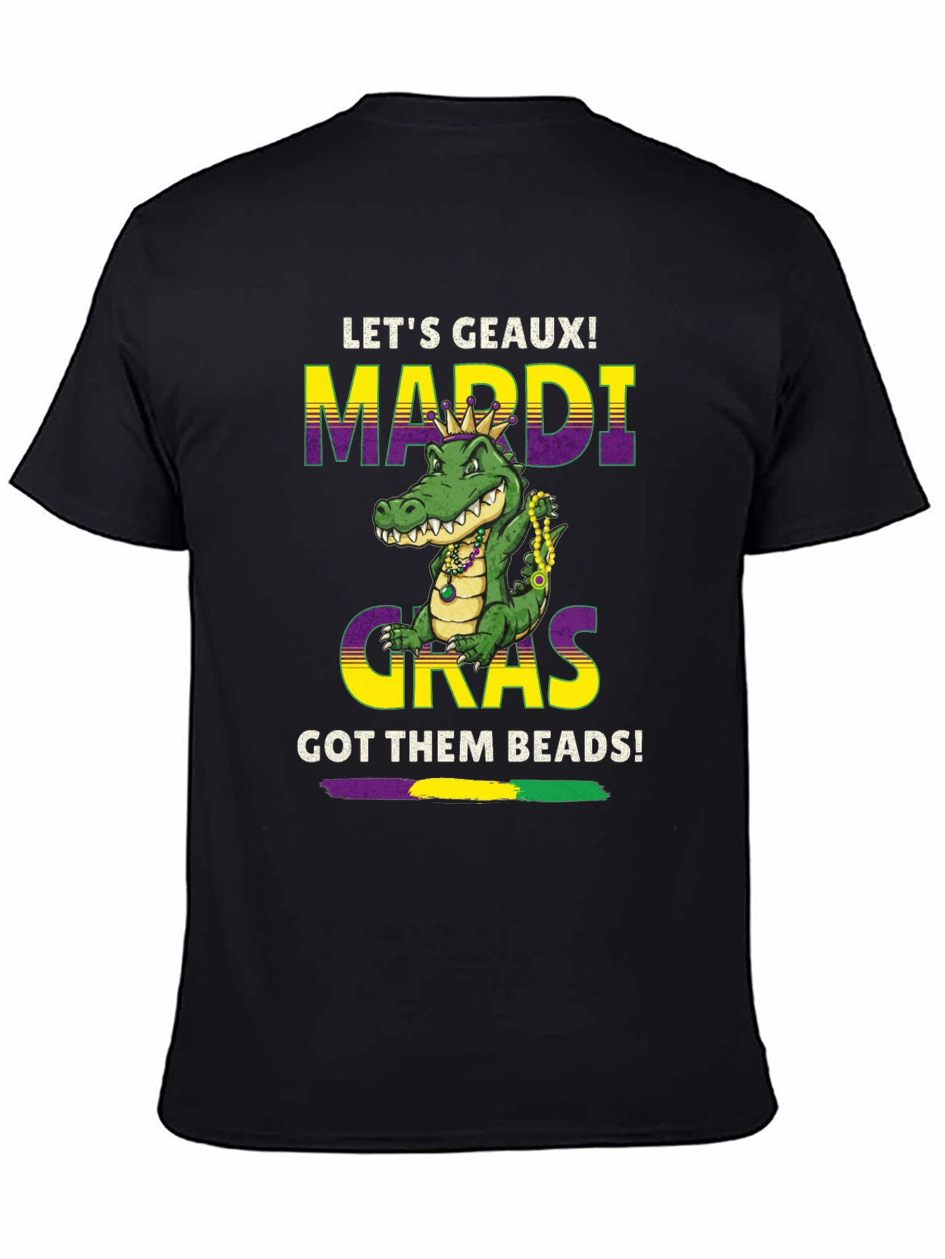 Mardi Gras Alligator T-Shirt - Lets Geaux Beads!