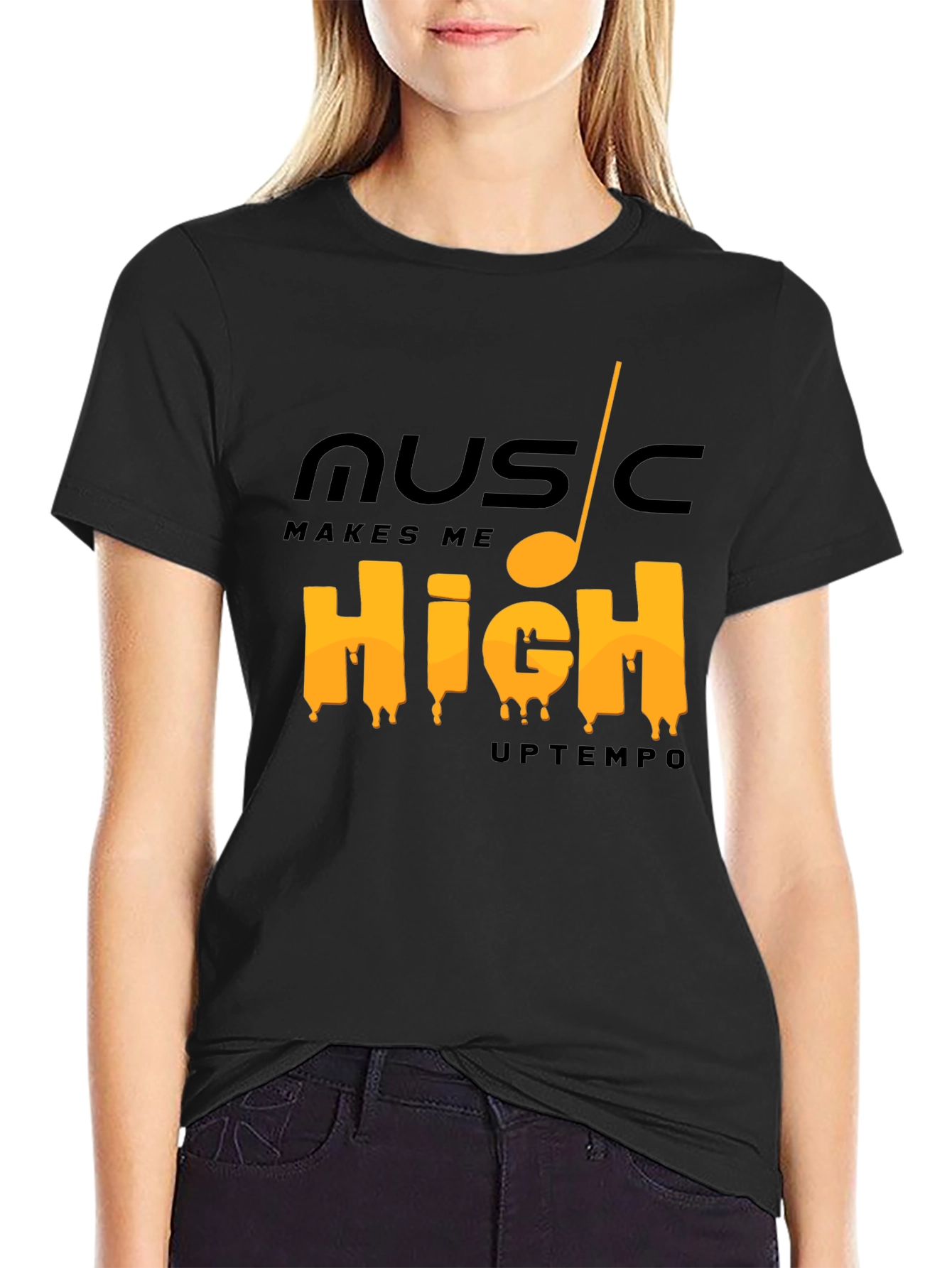 Music Makes Me High Tee - Trendy Graphic T-Shirt