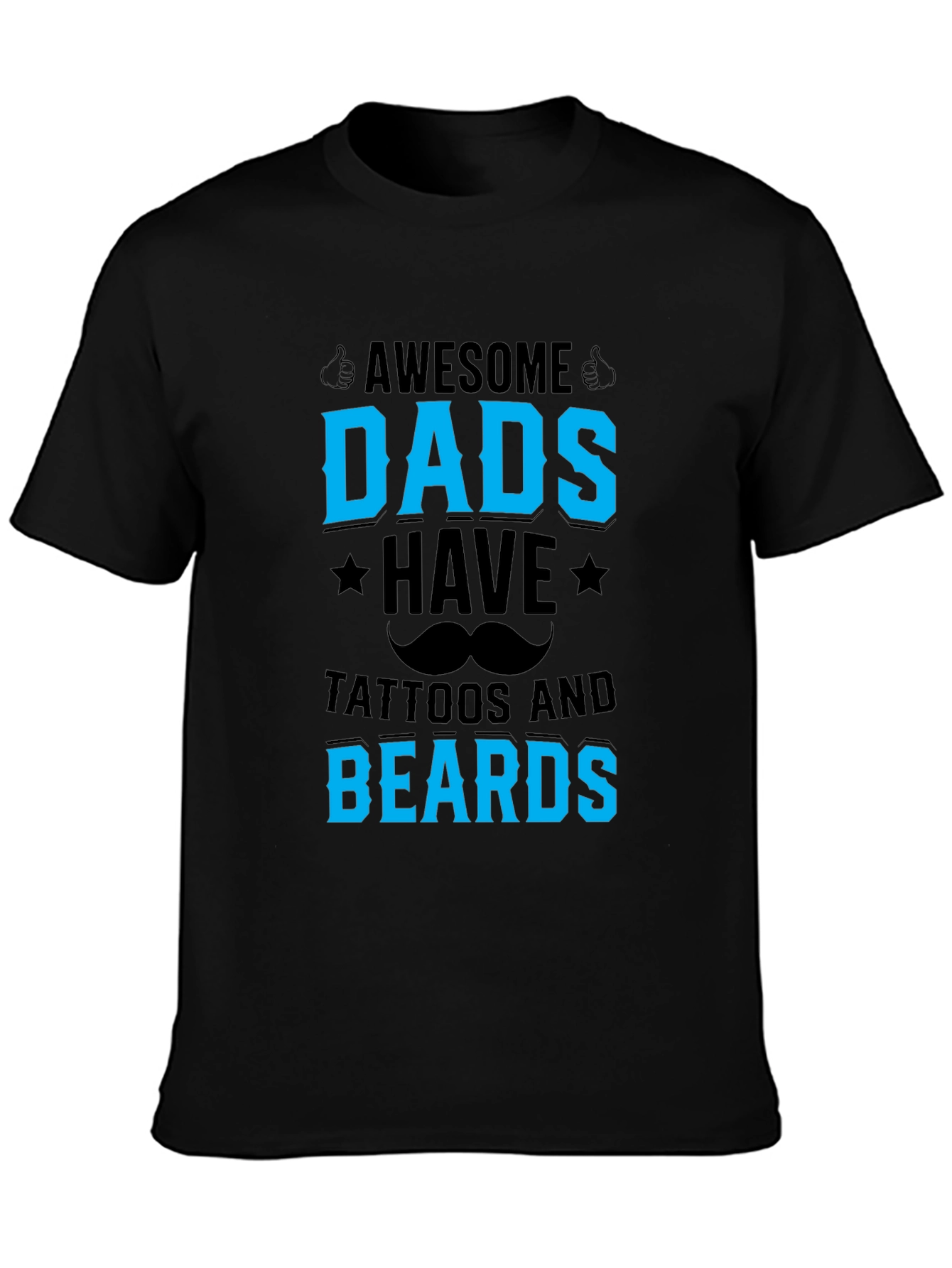 Awesome Dads T-Shirt - Tattoos and Beards