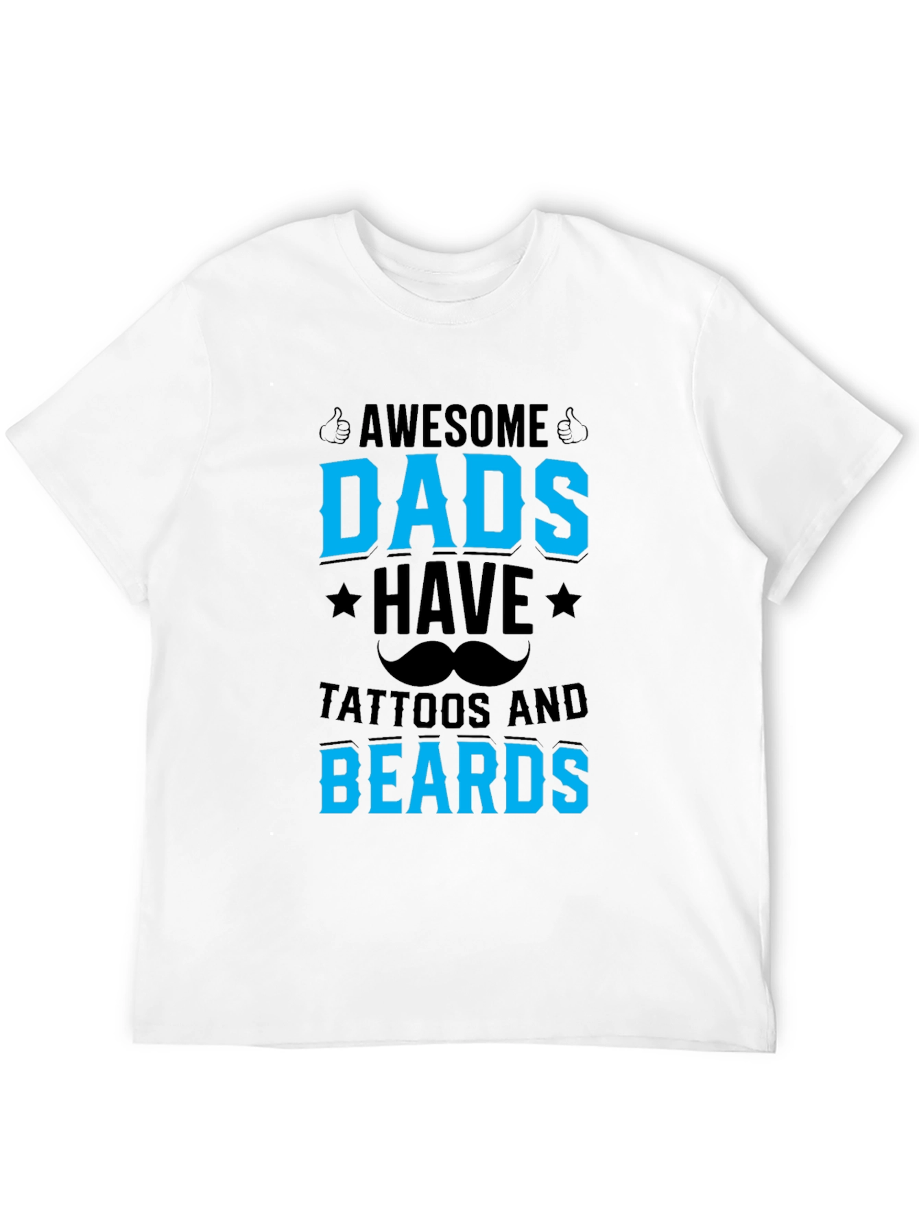 Awesome Dads T-Shirt - Tattoos and Beards