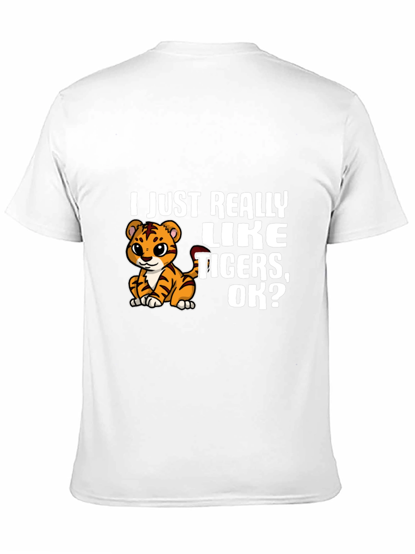 I Just Really Like Tigers OK? Black T-Shirt