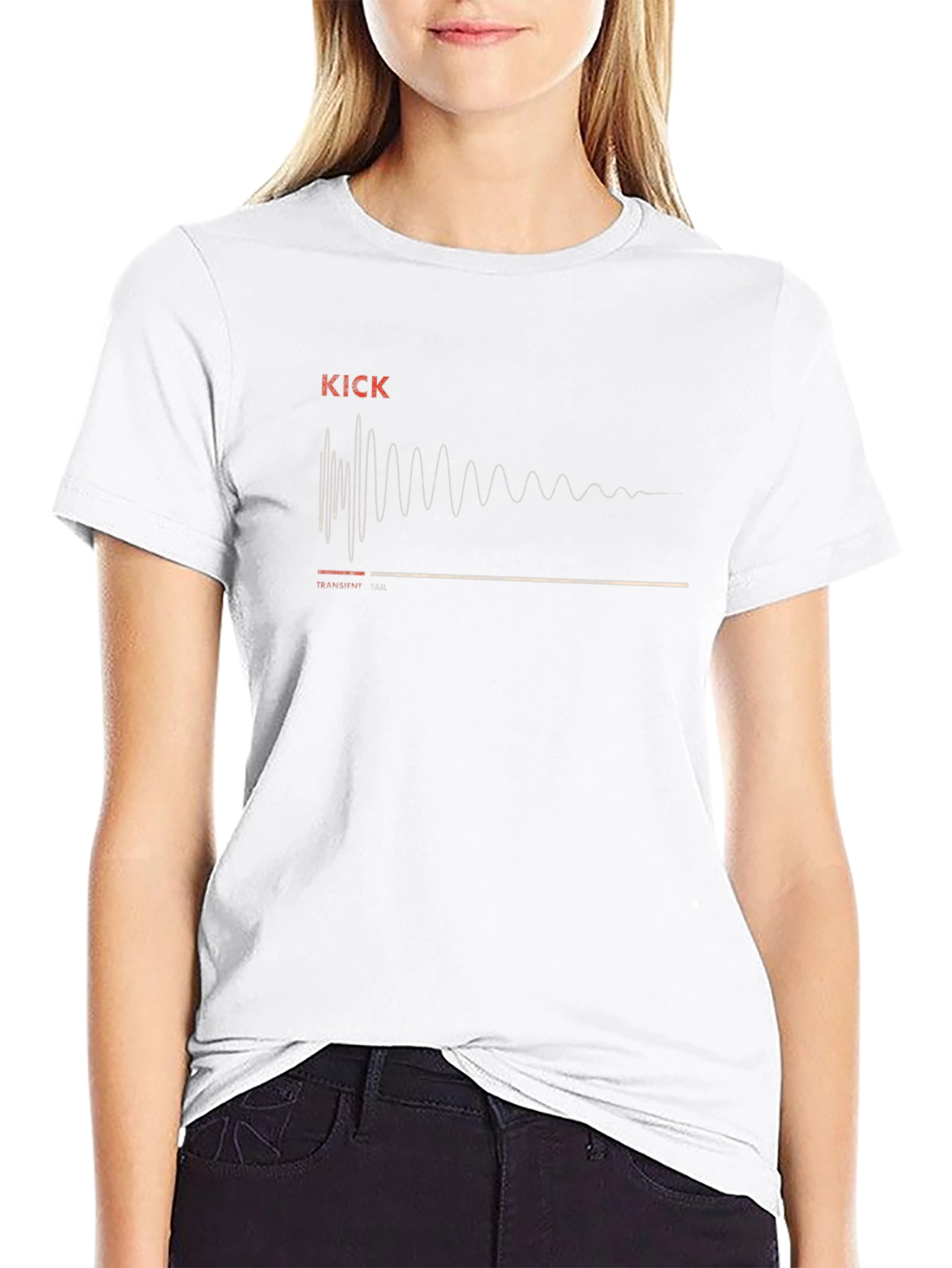 Kick Transient Waveform T-Shirt - Black Graphic Tee