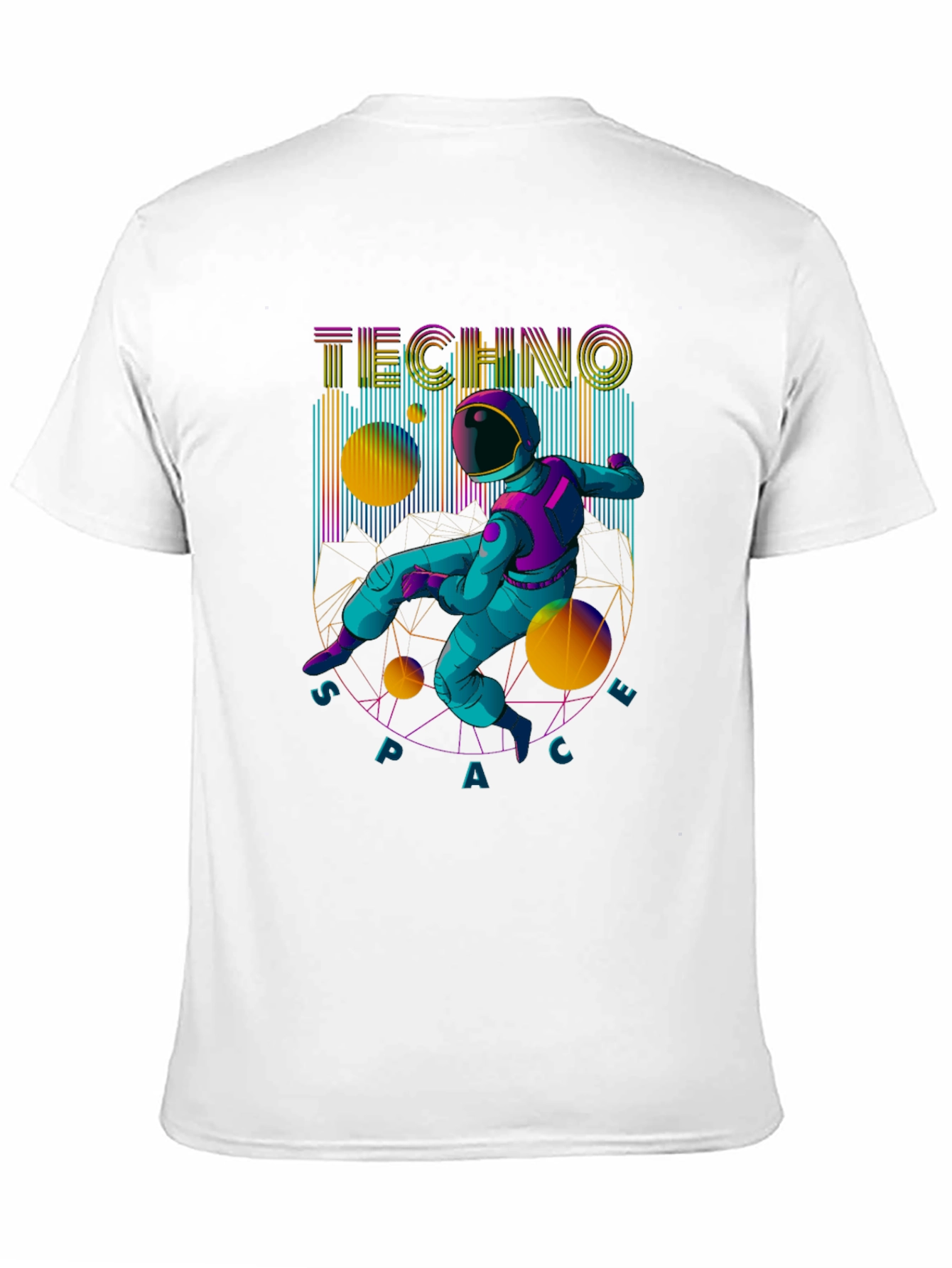 Techno Space Astronaut T-Shirt - Unique Graphic Tee