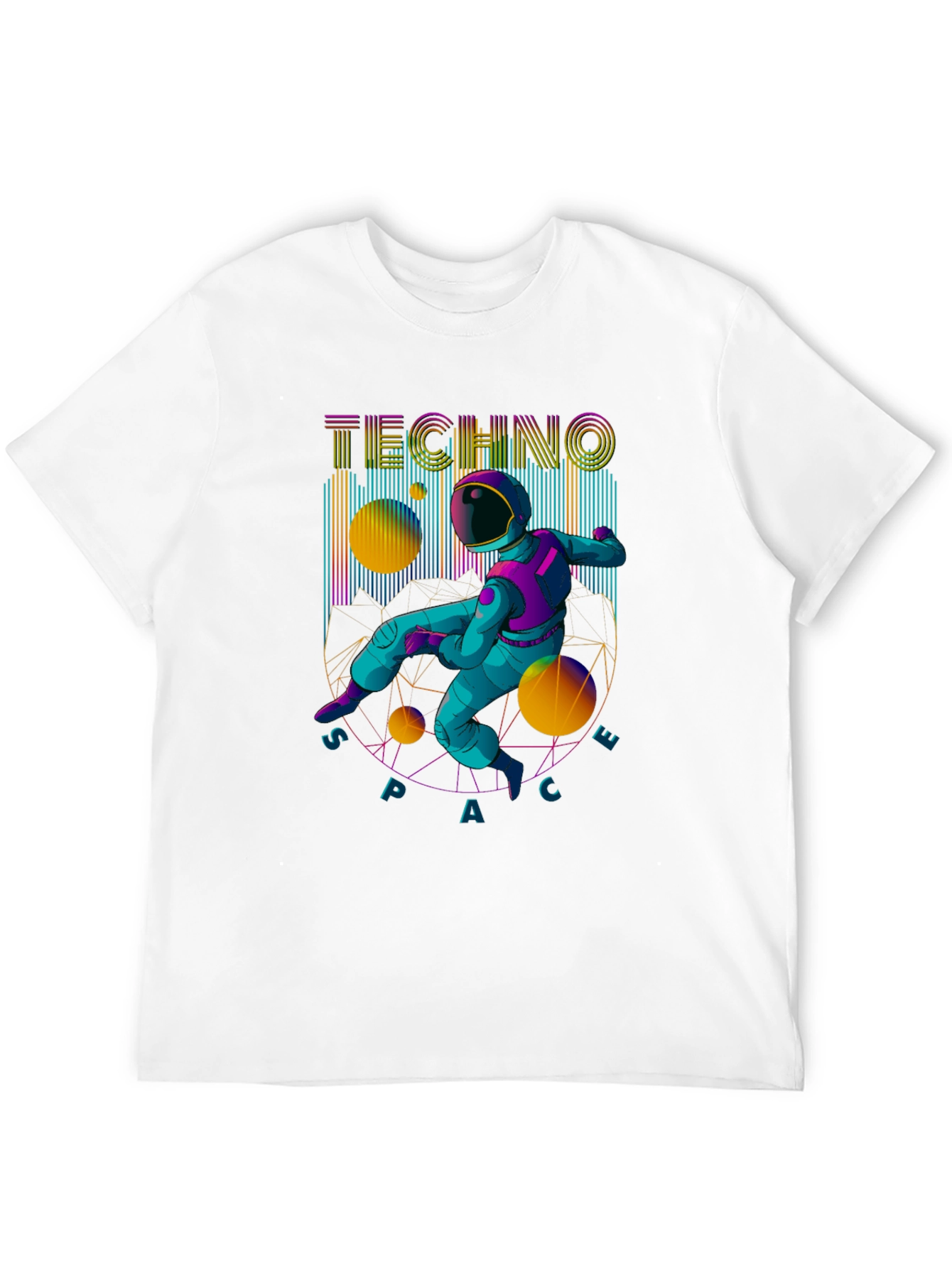 Techno Space Astronaut T-Shirt - Unique Graphic Tee