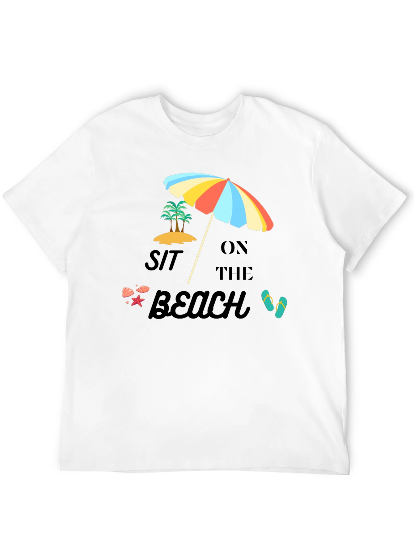 Sit on the Beach Black T-Shirt