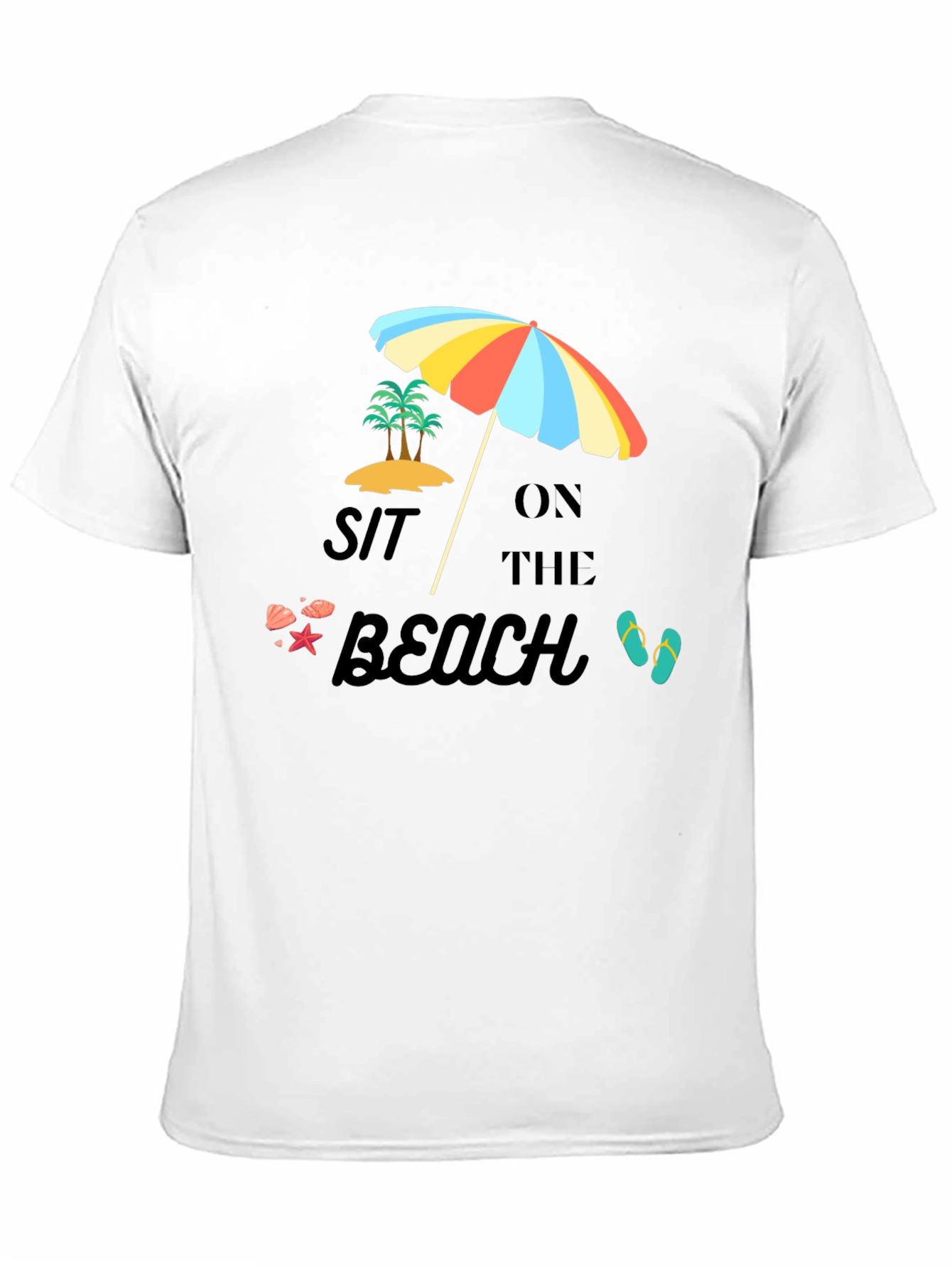 Sit on the Beach Black T-Shirt