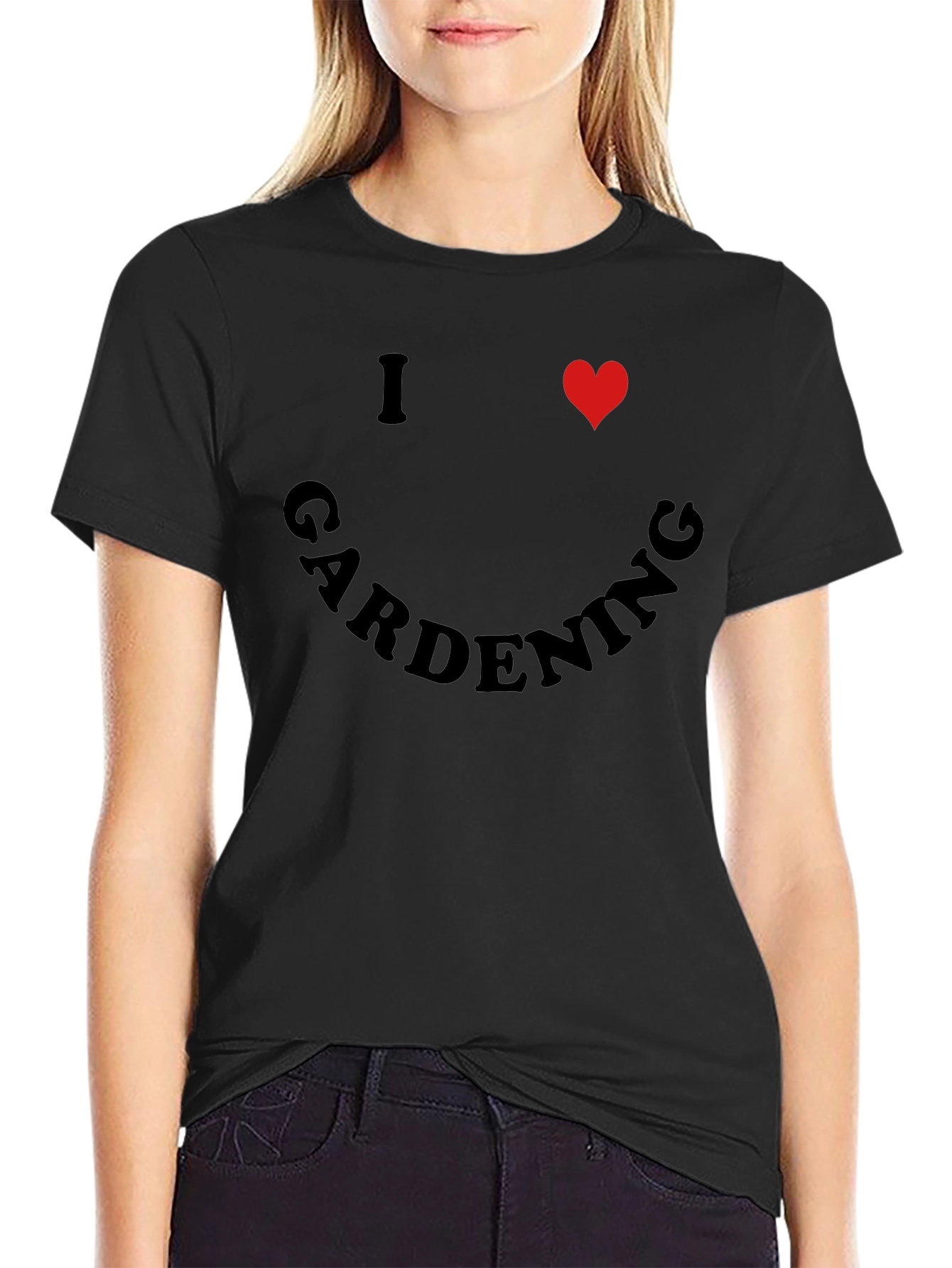 I Heart Gardening Black T-Shirt - Garden Lover Tee