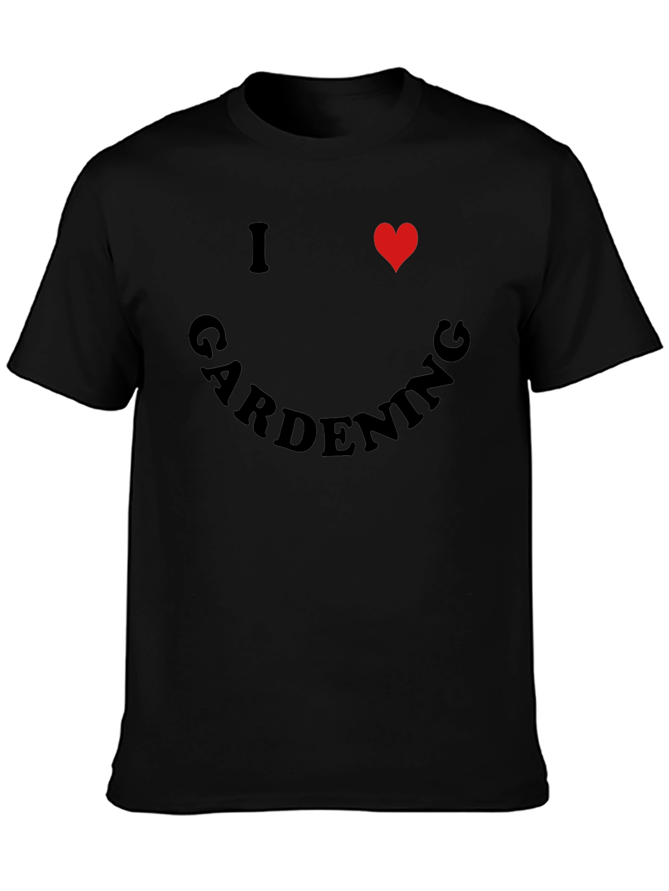 I Heart Gardening Black T-Shirt - Garden Lover Tee