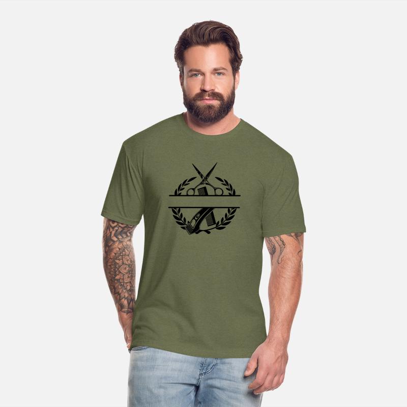 Laurel wreath logo barber, scissors, shaver
