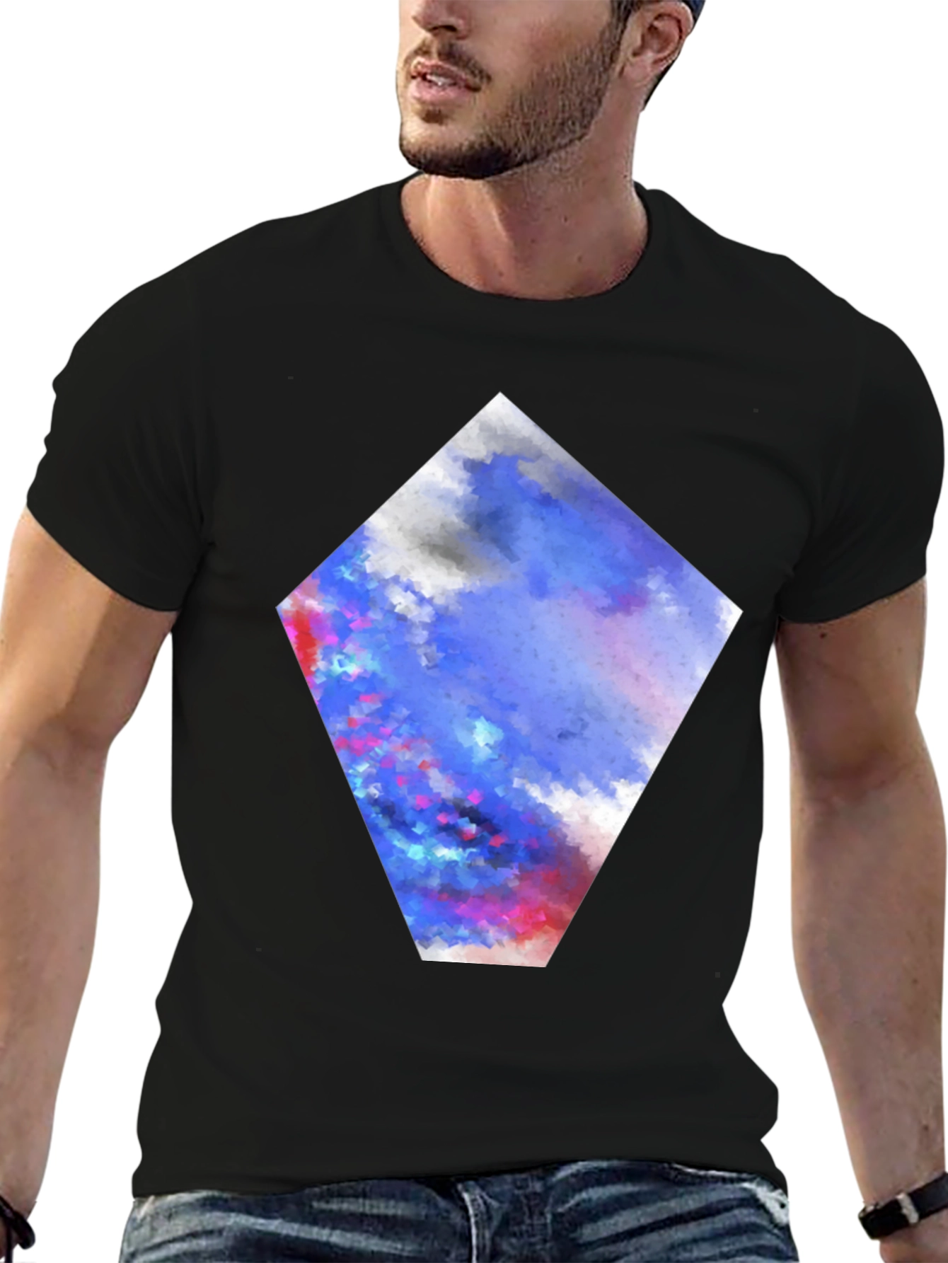 Abstract Art Diamond Graphic Print T-Shirt