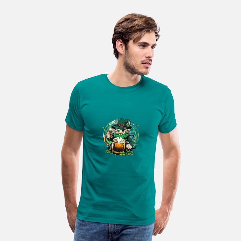 leprechaun drink beer vector