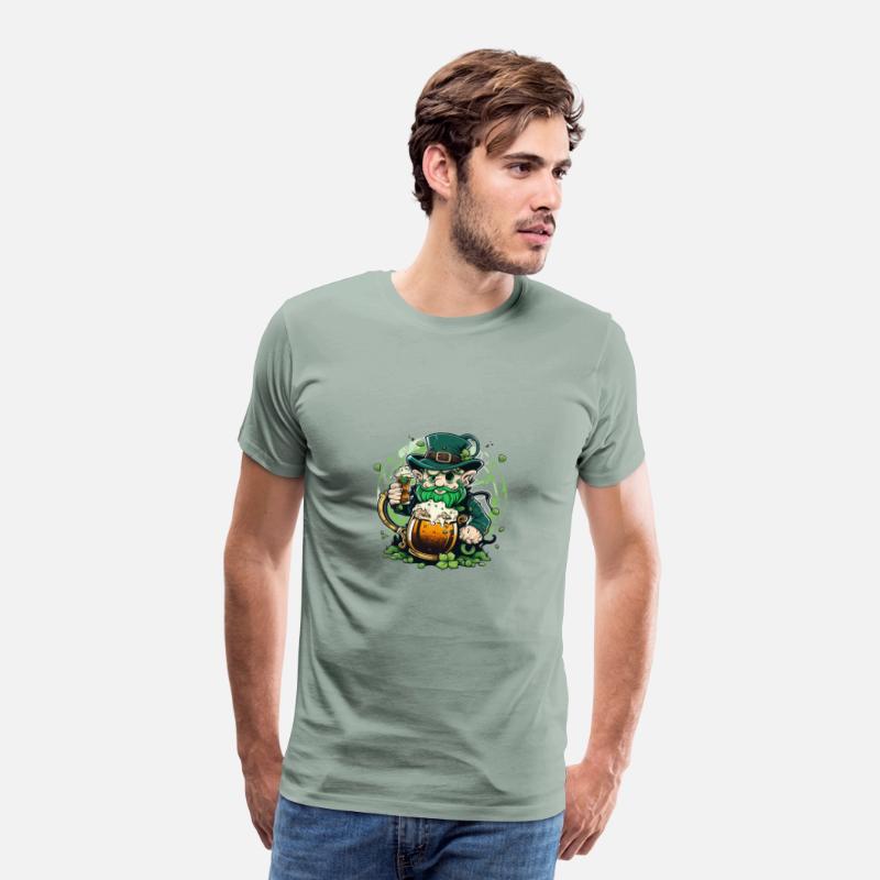 leprechaun drink beer vector