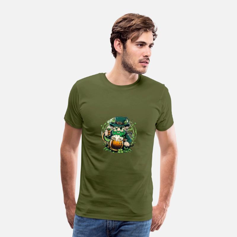 leprechaun drink beer vector