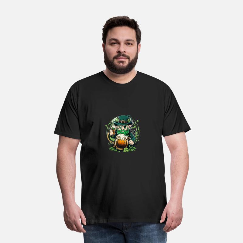 leprechaun drink beer vector
