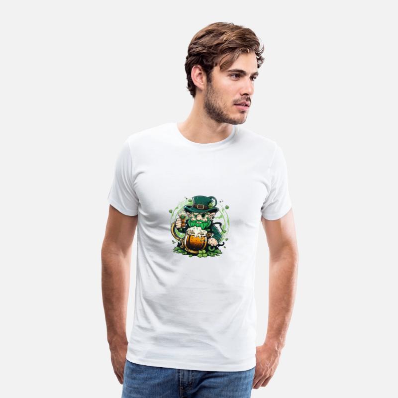 leprechaun drink beer vector