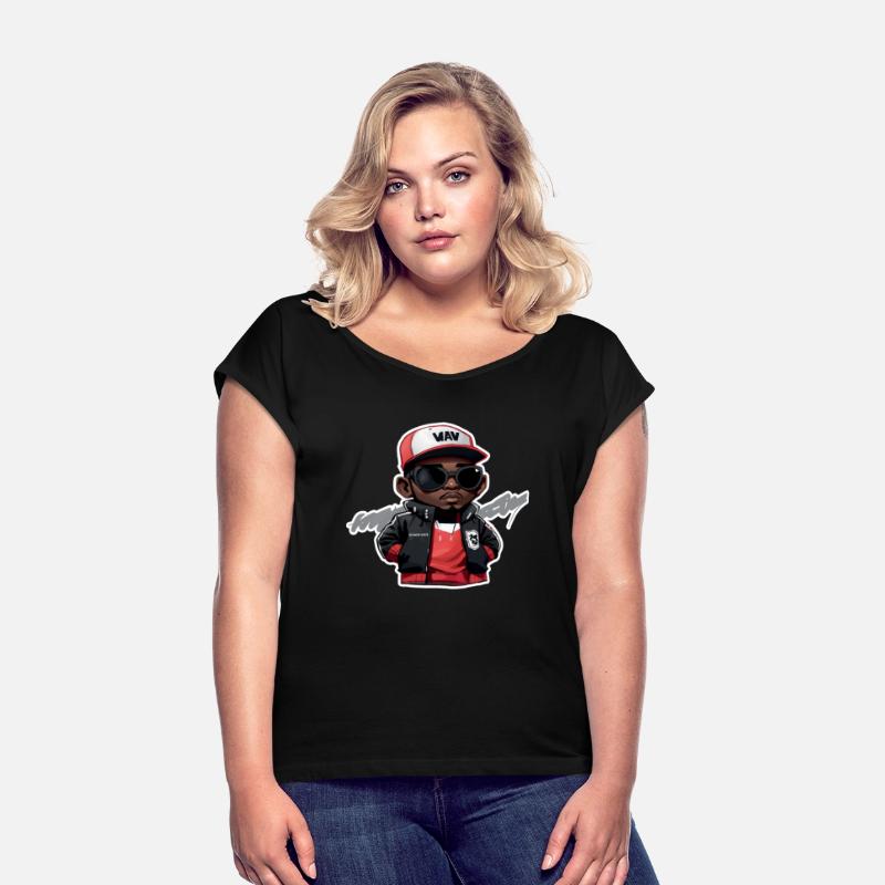 Little Hip Hop Head with Stroke (Red)
