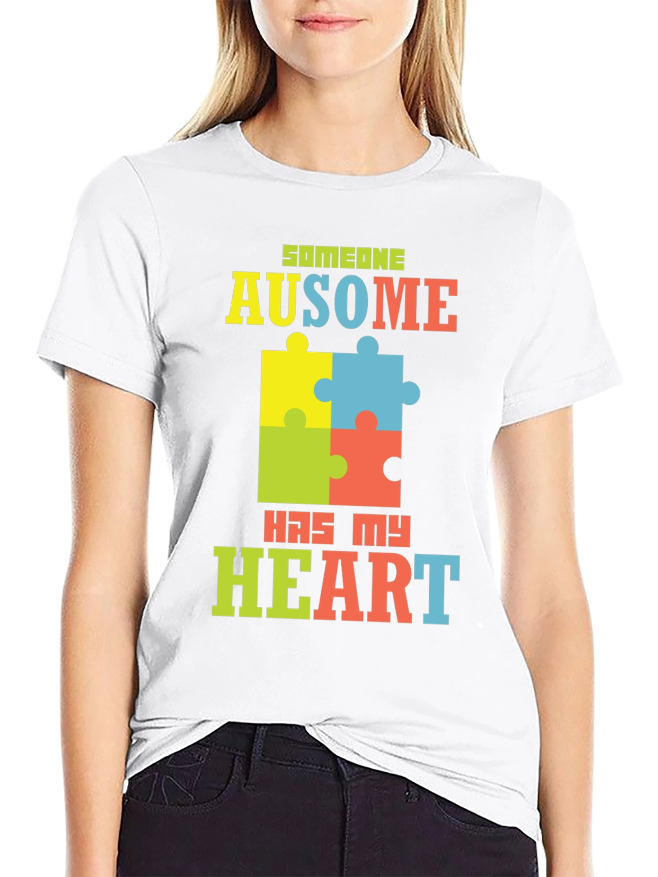 Autism Awareness Puzzle Piece Graphic Tee