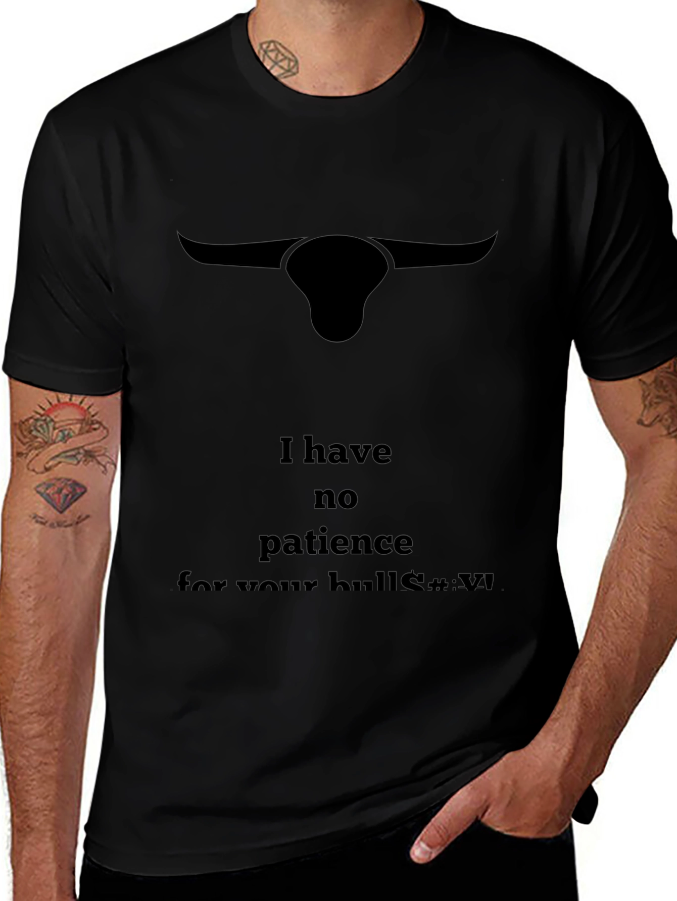 Sarcastic Bull T-Shirt - I Have No Patience