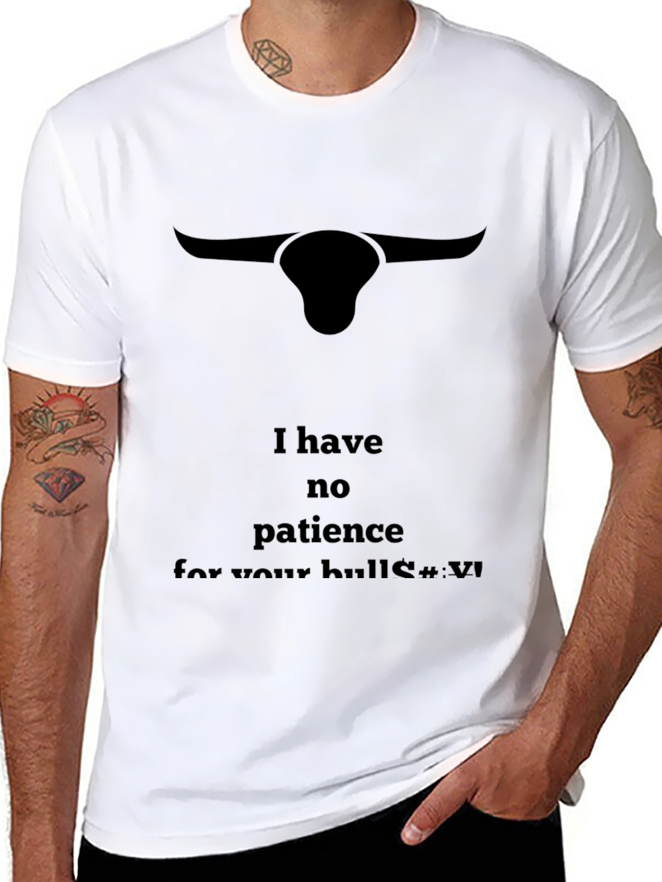 Sarcastic Bull T-Shirt - I Have No Patience