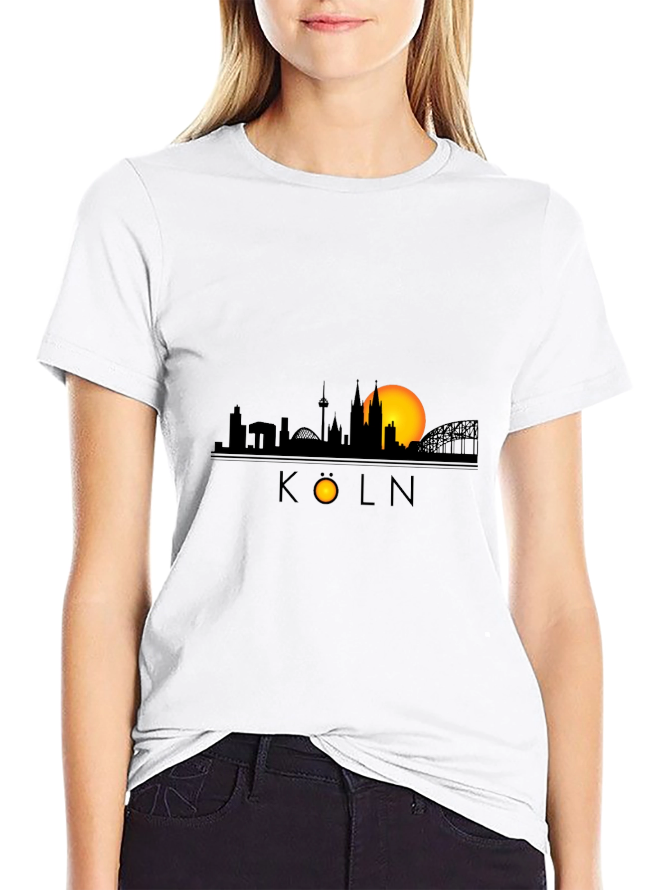 Cologne Skyline Black T-Shirt - City Pride