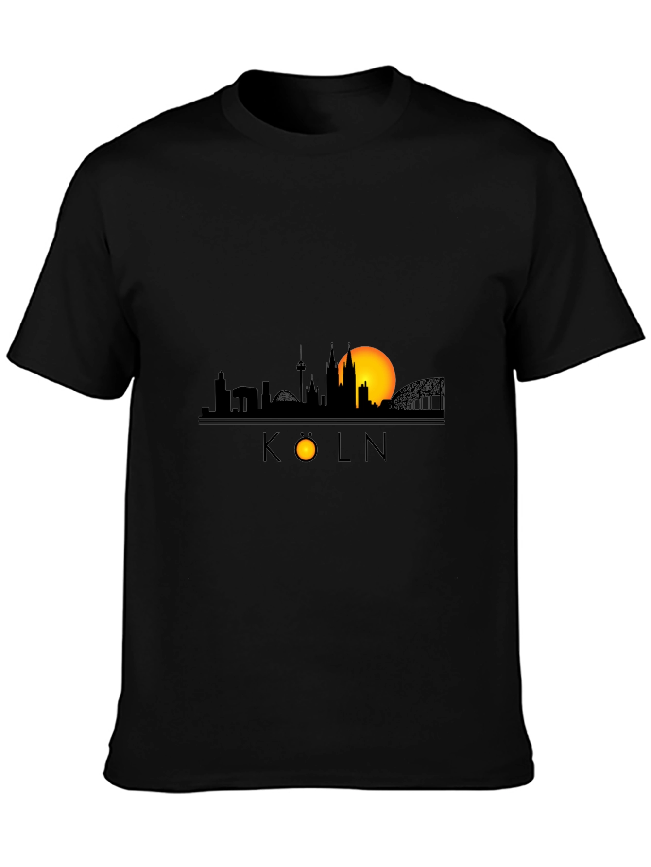 Cologne Skyline Black T-Shirt - City Pride