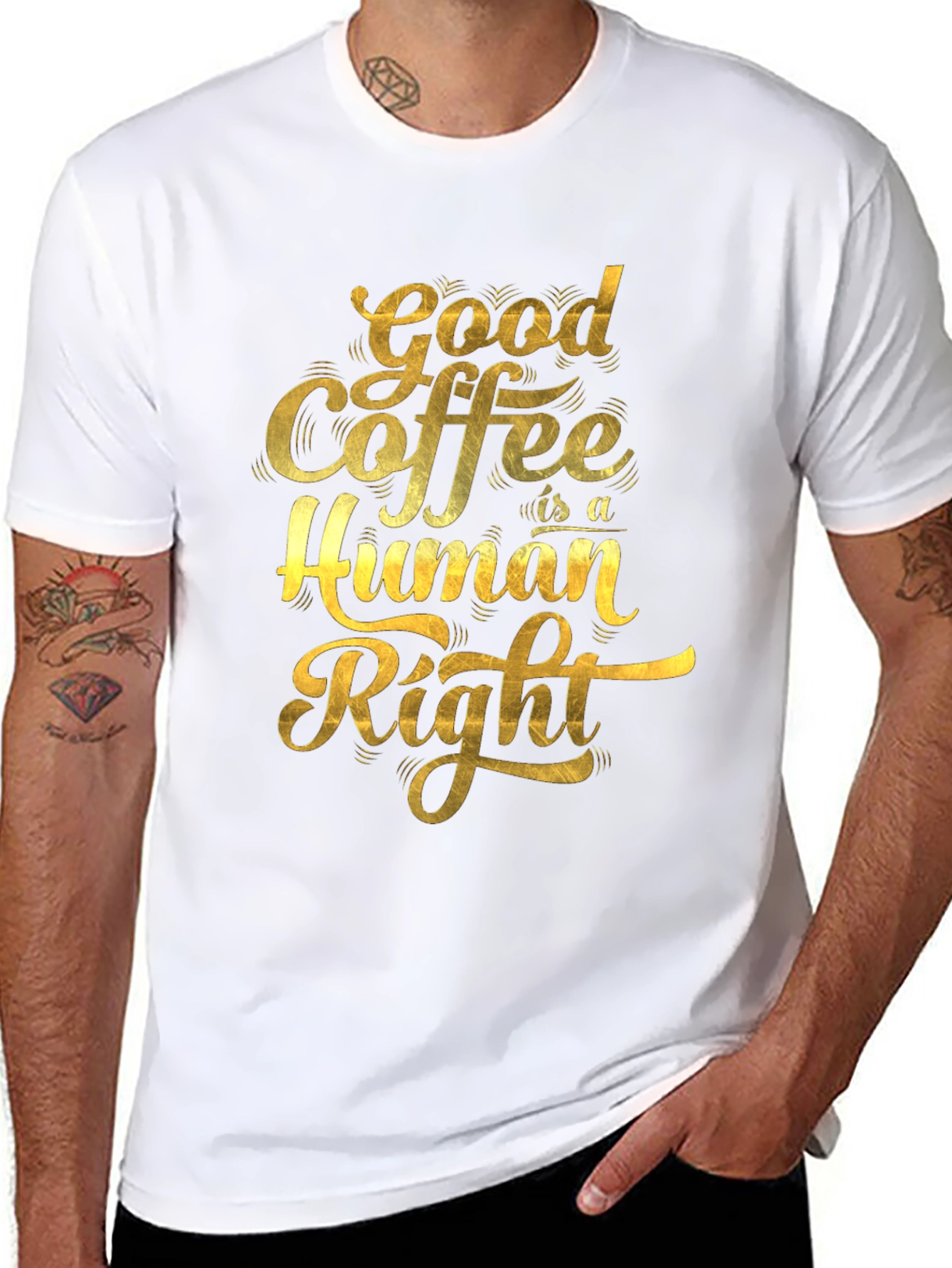 Good Coffee is a Human Right Graphic T-Shirt