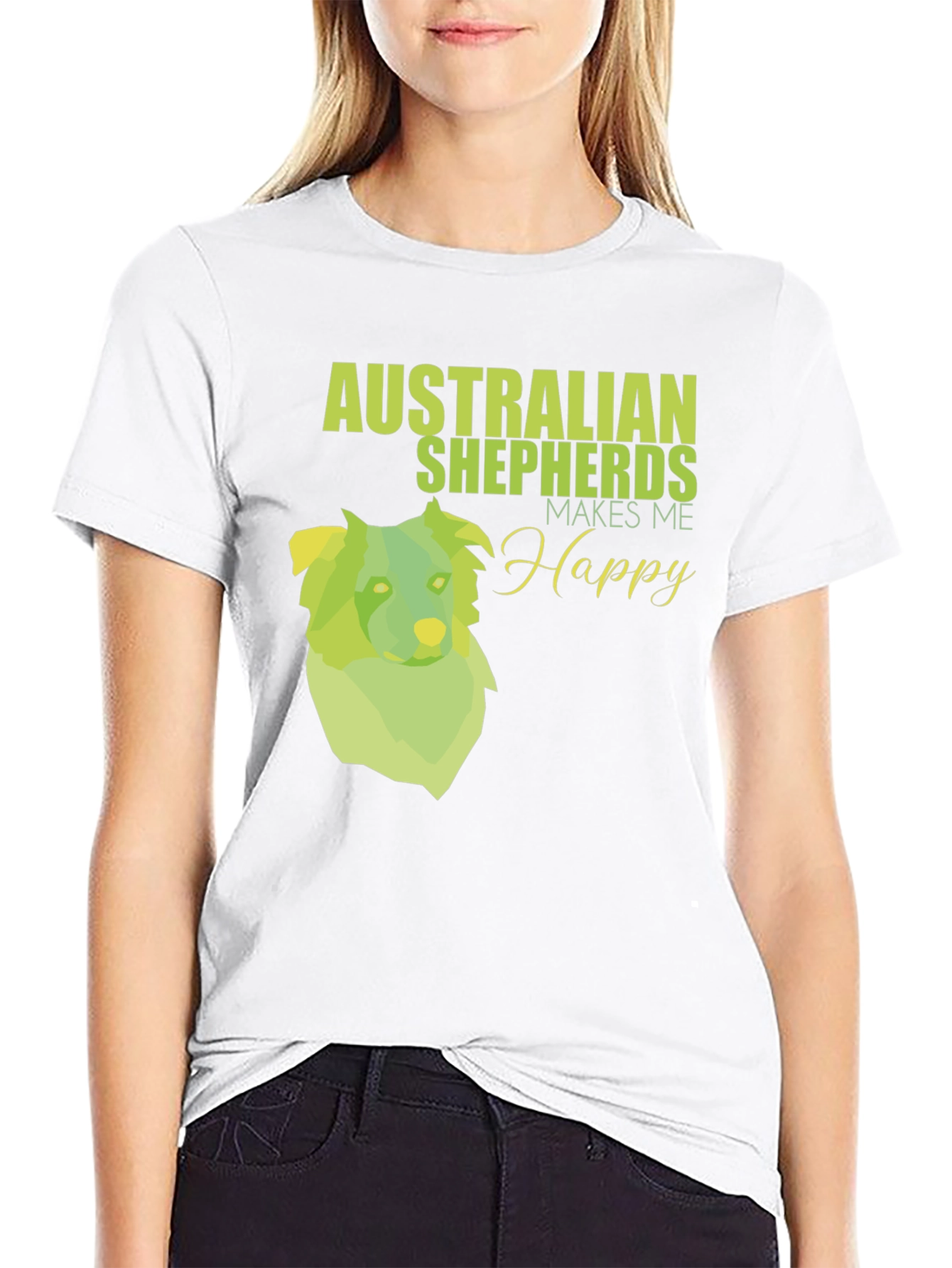 Australian Shepherd Makes Me Happy T-Shirt
