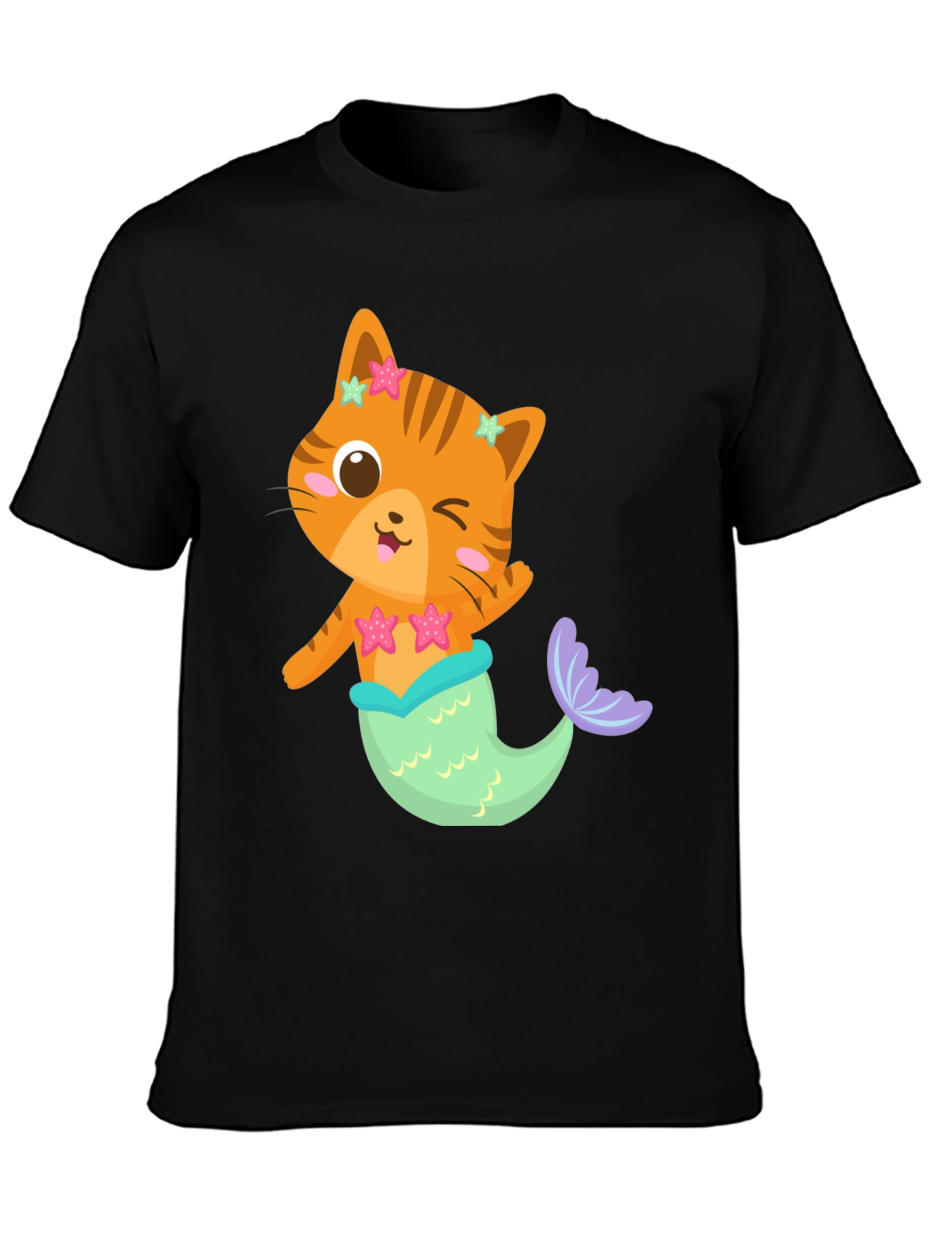 Cat Mermaid Graphic T-Shirt