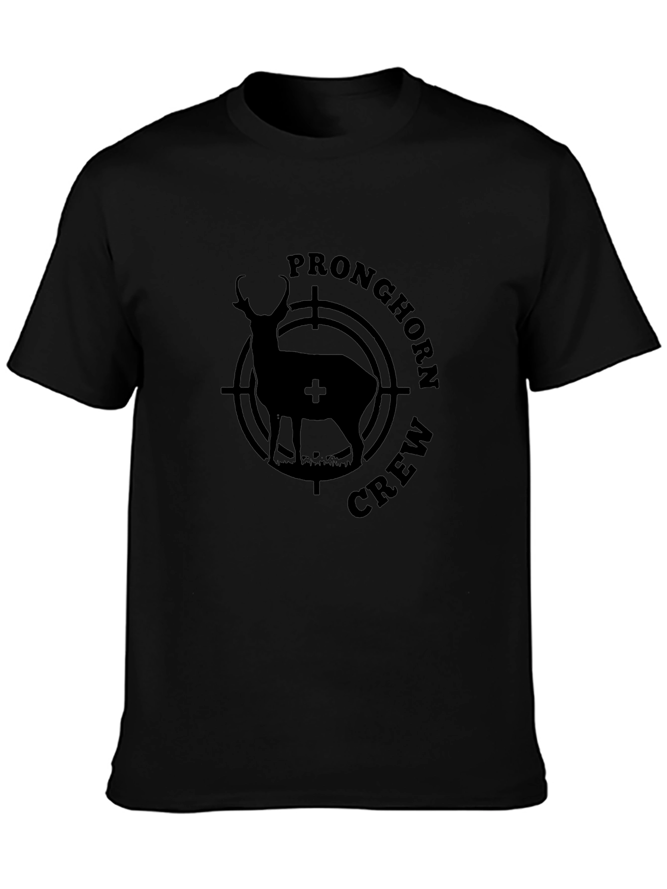 Pronghorn Crew Black Graphic T-Shirt