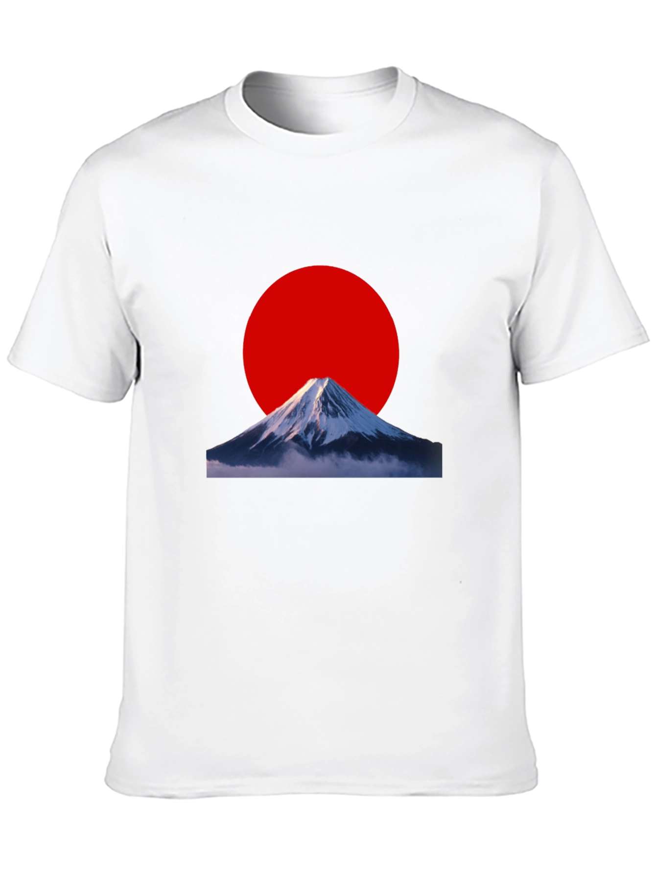 Mount Fuji Red Sun Graphic Tee - Black