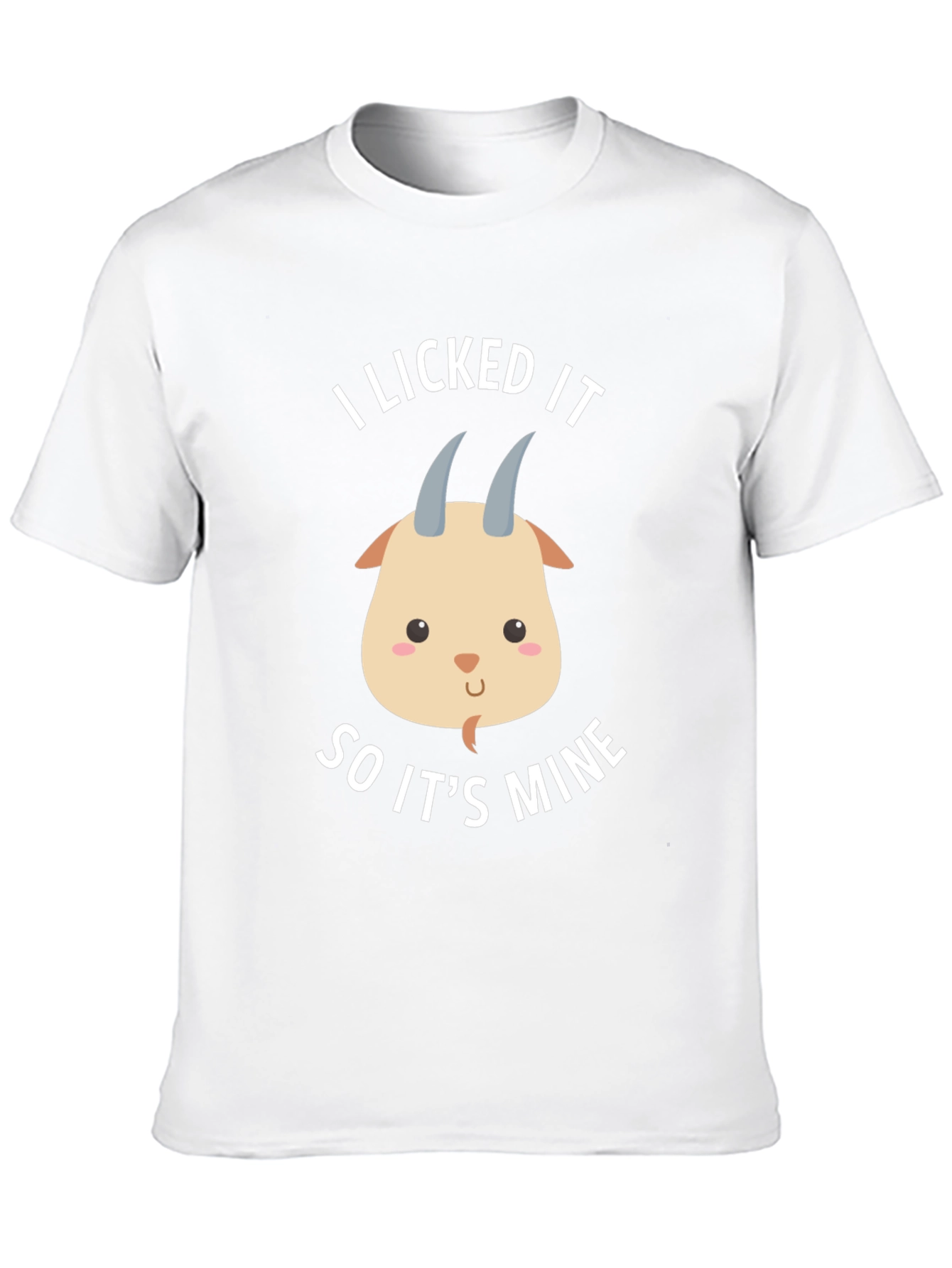 Funny Goat Licked It So Its Mine Graphic Tee