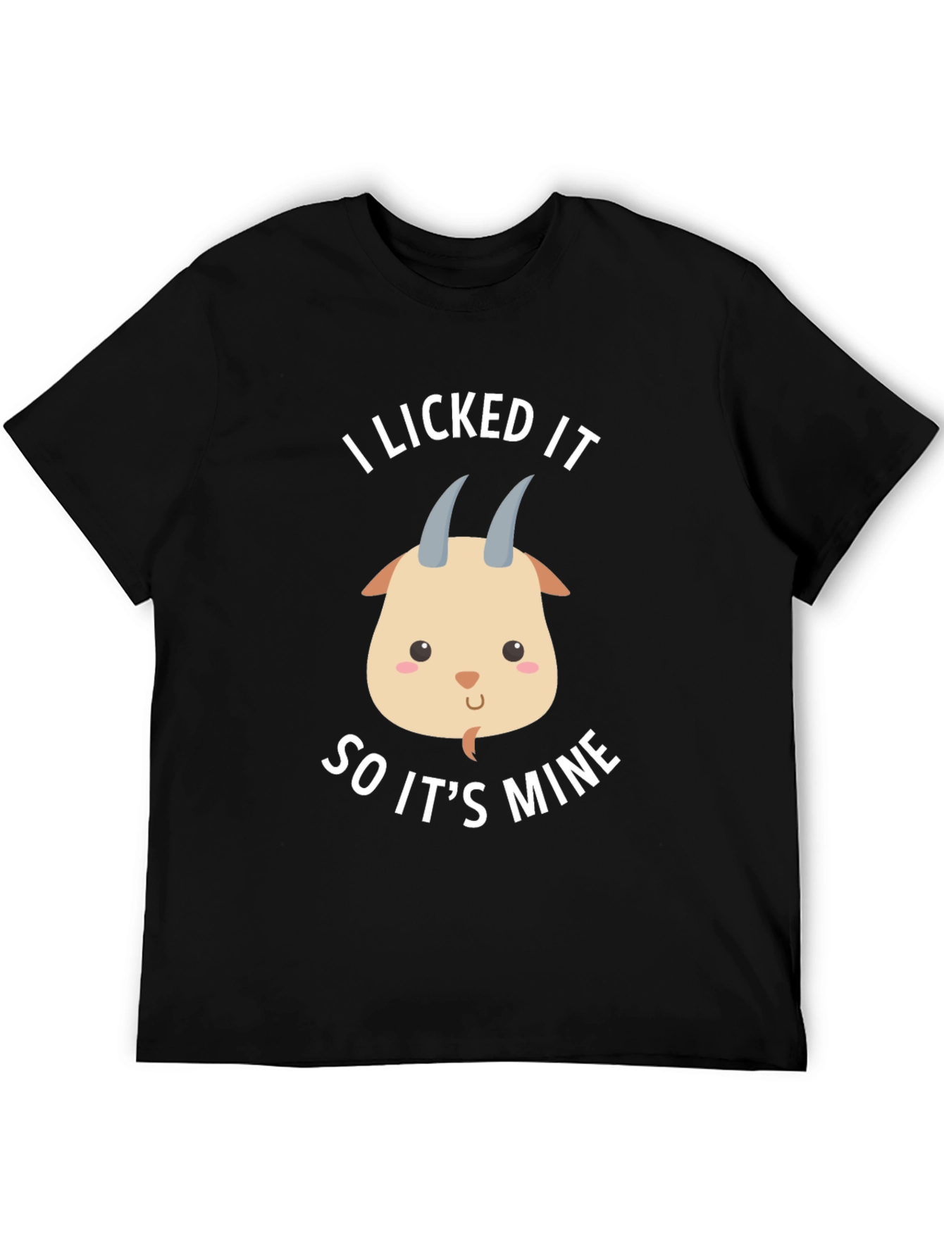 Funny Goat Licked It So Its Mine Graphic Tee