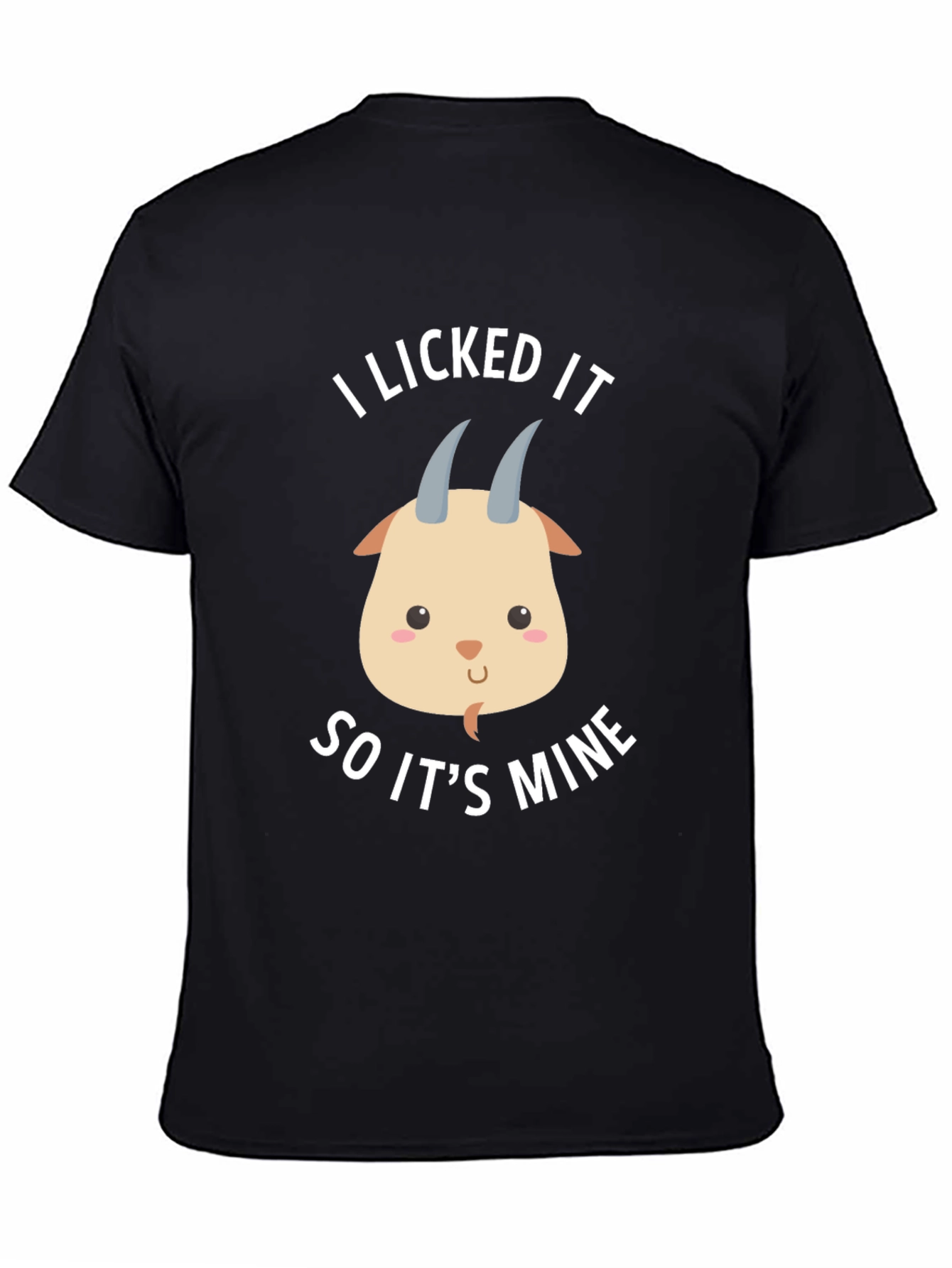 Funny Goat Licked It So Its Mine Graphic Tee