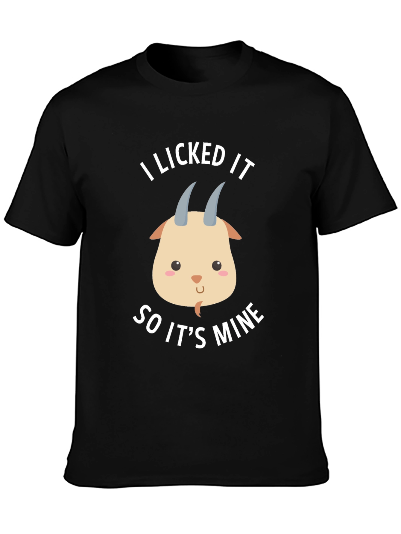 Funny Goat Licked It So Its Mine Graphic Tee