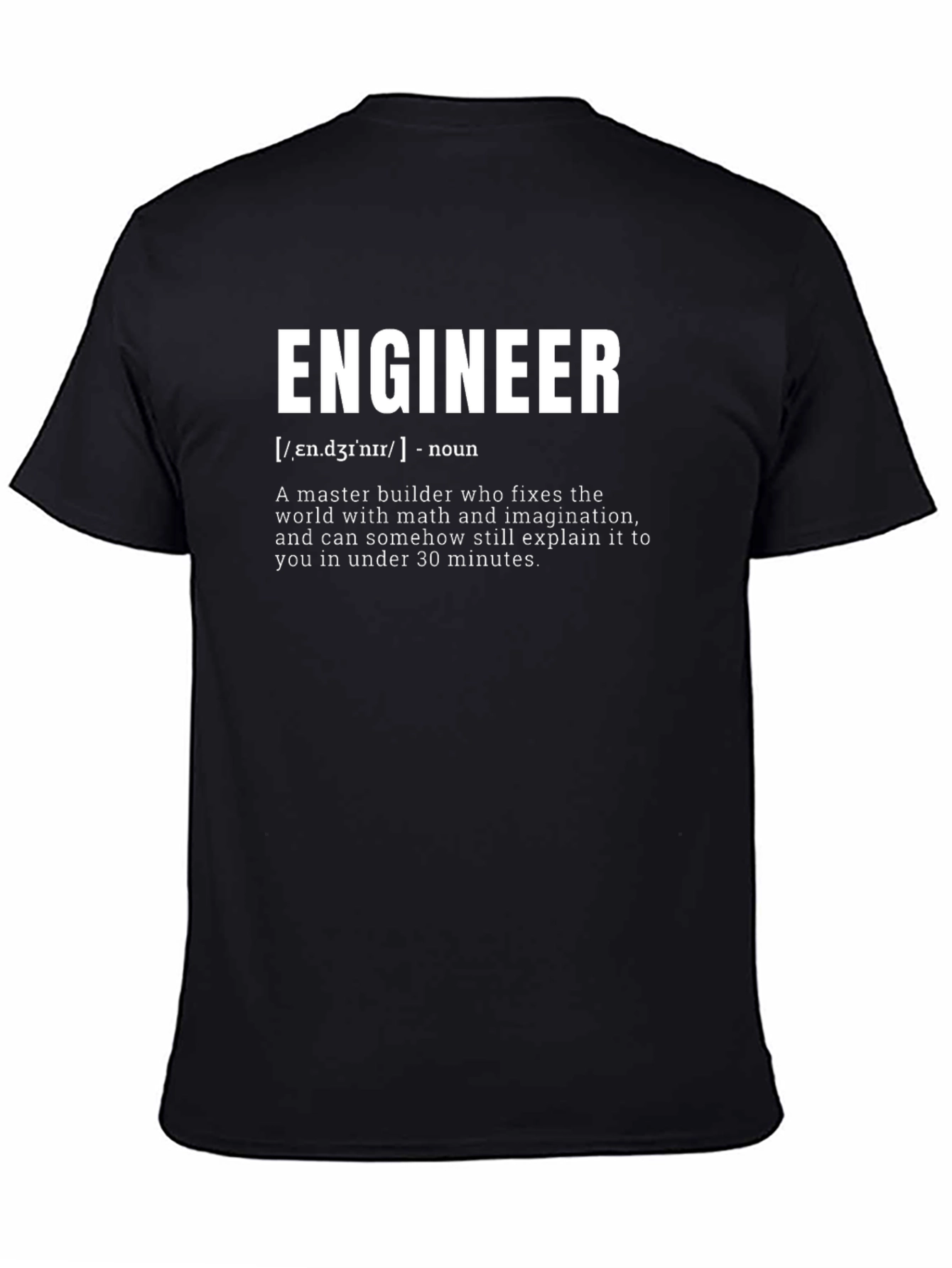 Engineer Definition T-Shirt - Black