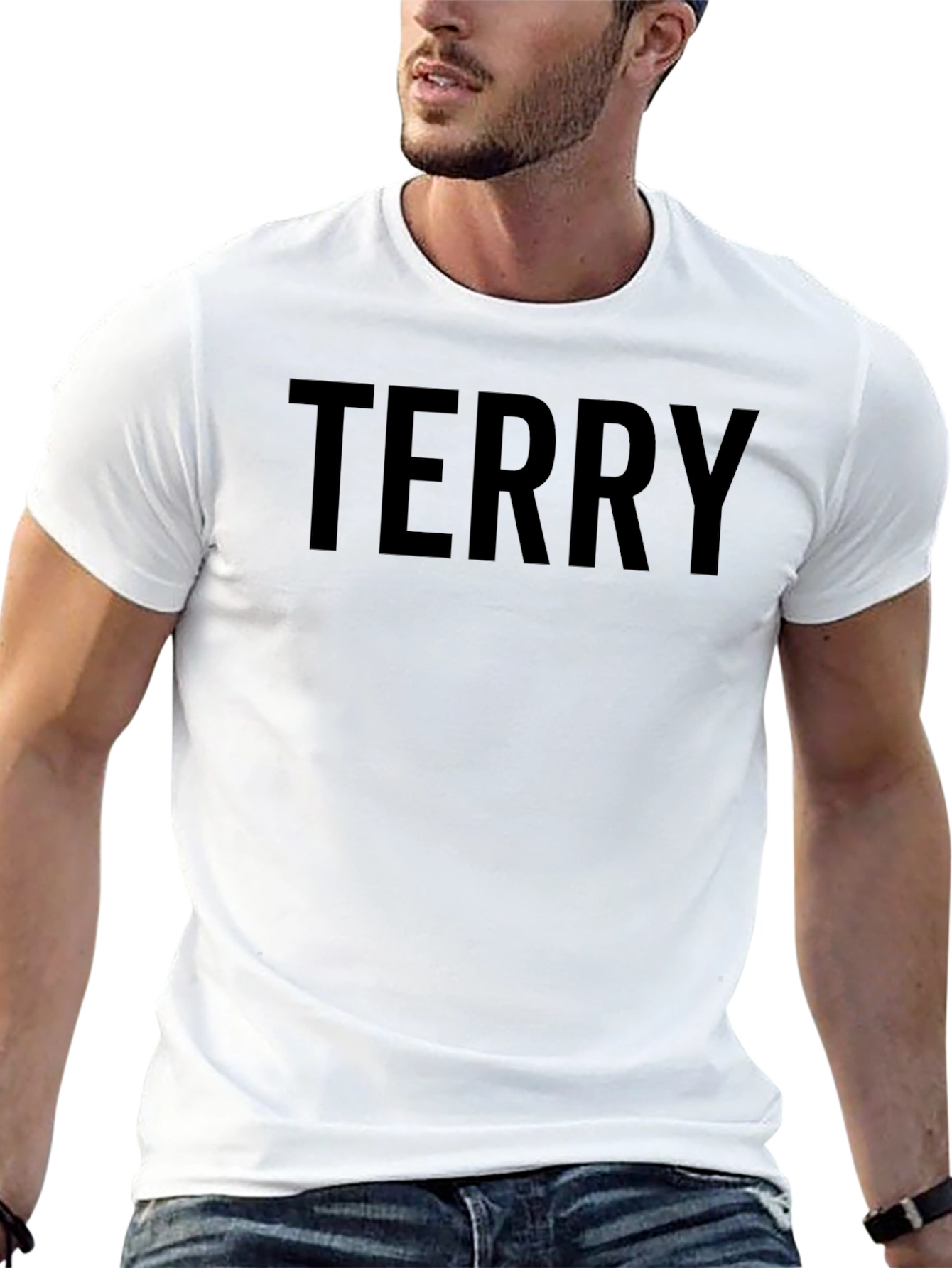 Terry Black T-Shirt - Custom Name Tee