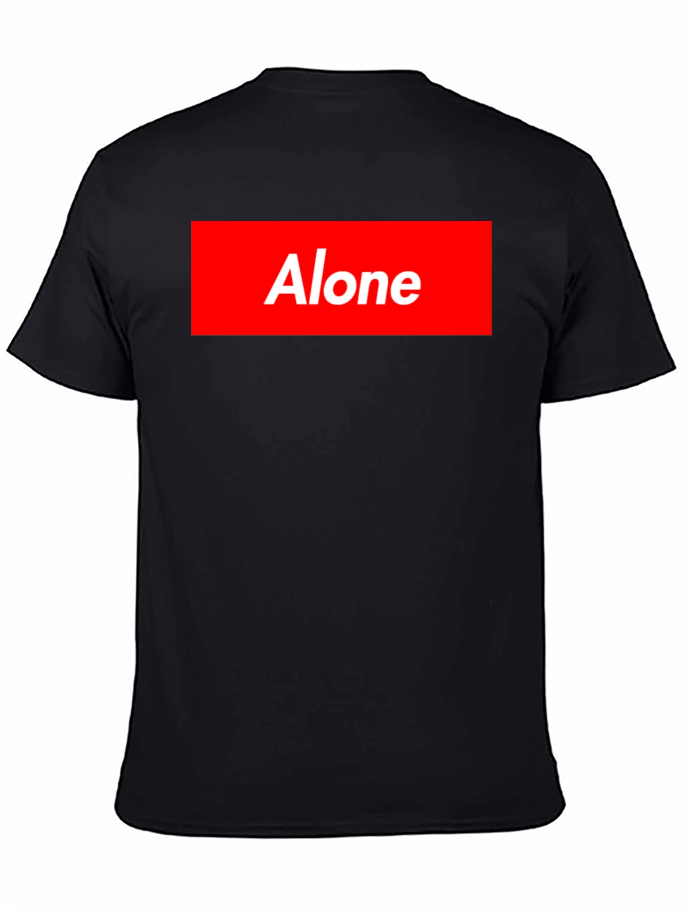 Alone Graphic Tee - Supreme Inspired Black T-Shirt